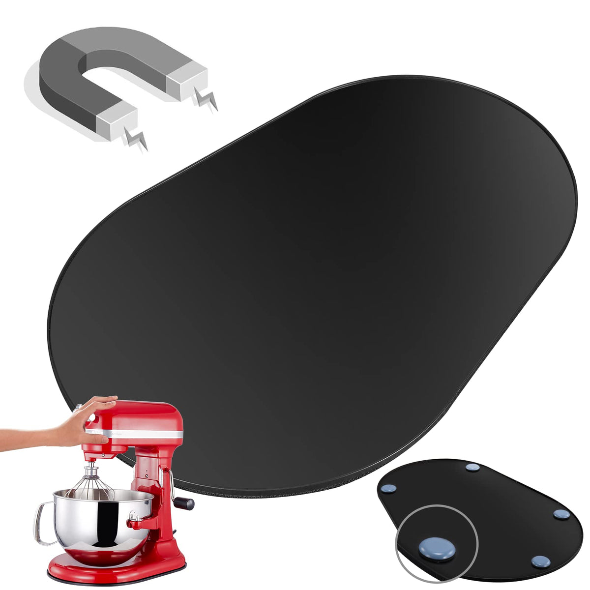 Mixer Mat Slider For Kitchenaid 5-8 Qt Tilt Head Stand Mixer - Bamboo Kitchen Appliance Sliding Tray Mixer Mover Slider Board Co