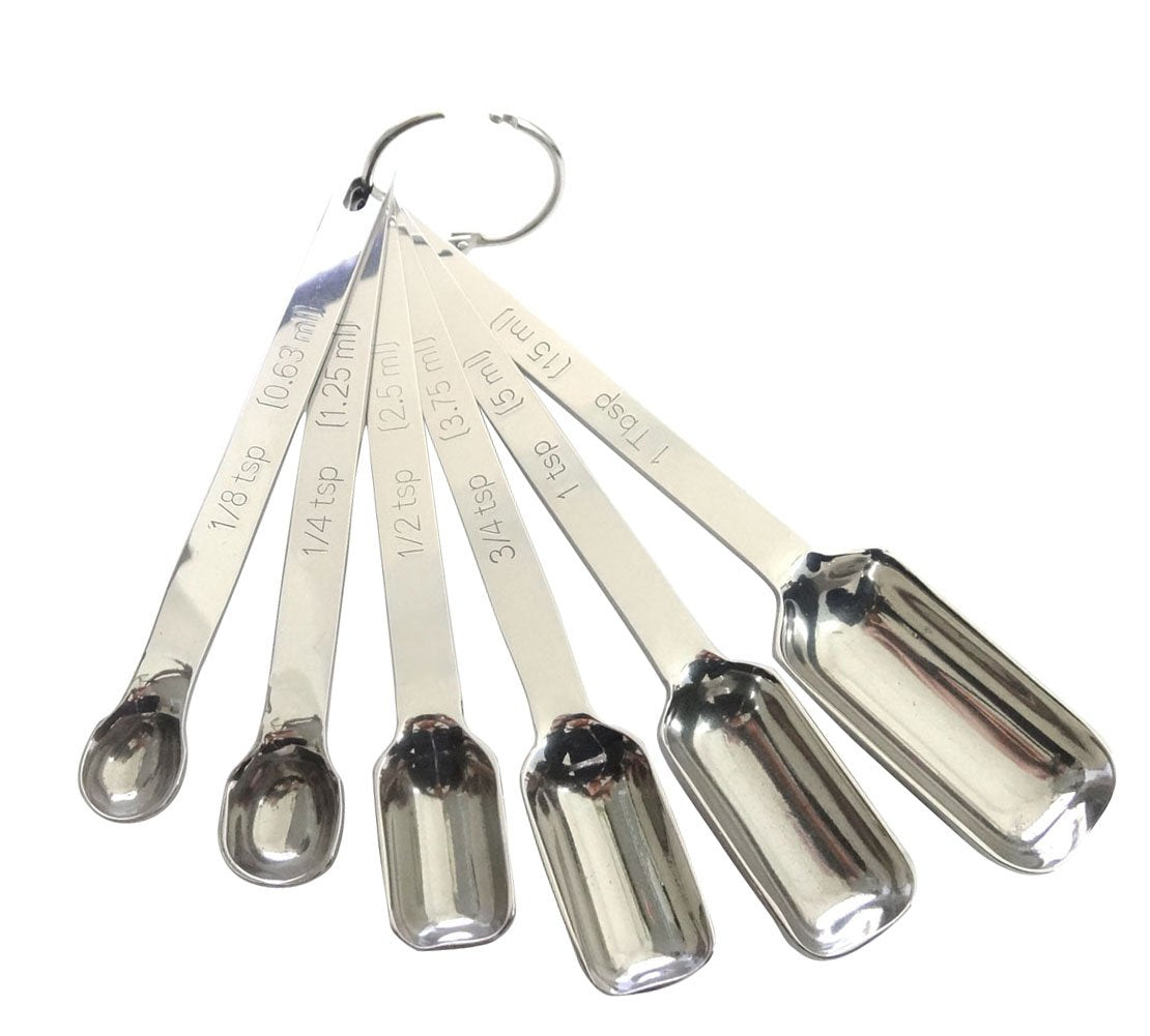 Penta Angel 6 Pcs Set Stainless Steel Measuring Spoon (Square Spoon)