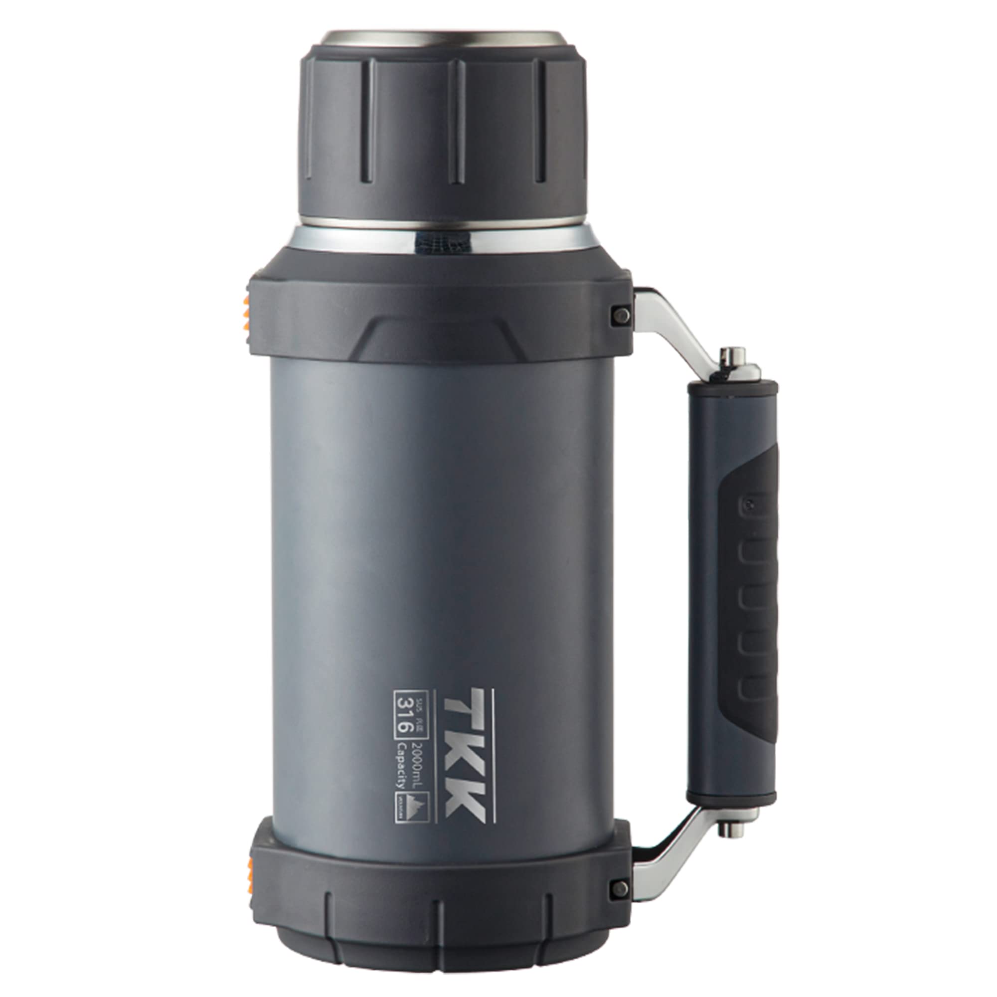 Large Coffee Thermos For Hot Drinks Stainless Steel Thermos 2Qt 64Oz Vacuum Insulated Bottle With Cup Handle Keeps Liquids Hot A