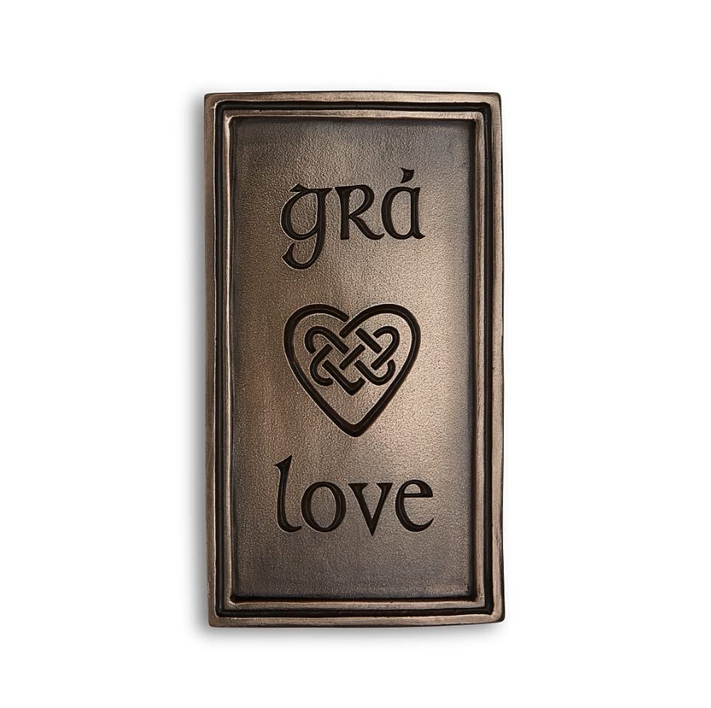 Wild Goose Studio Love Gra Clann Plaque, Bronze Coated Resin Wall Sign, 5.5 x 3 inch