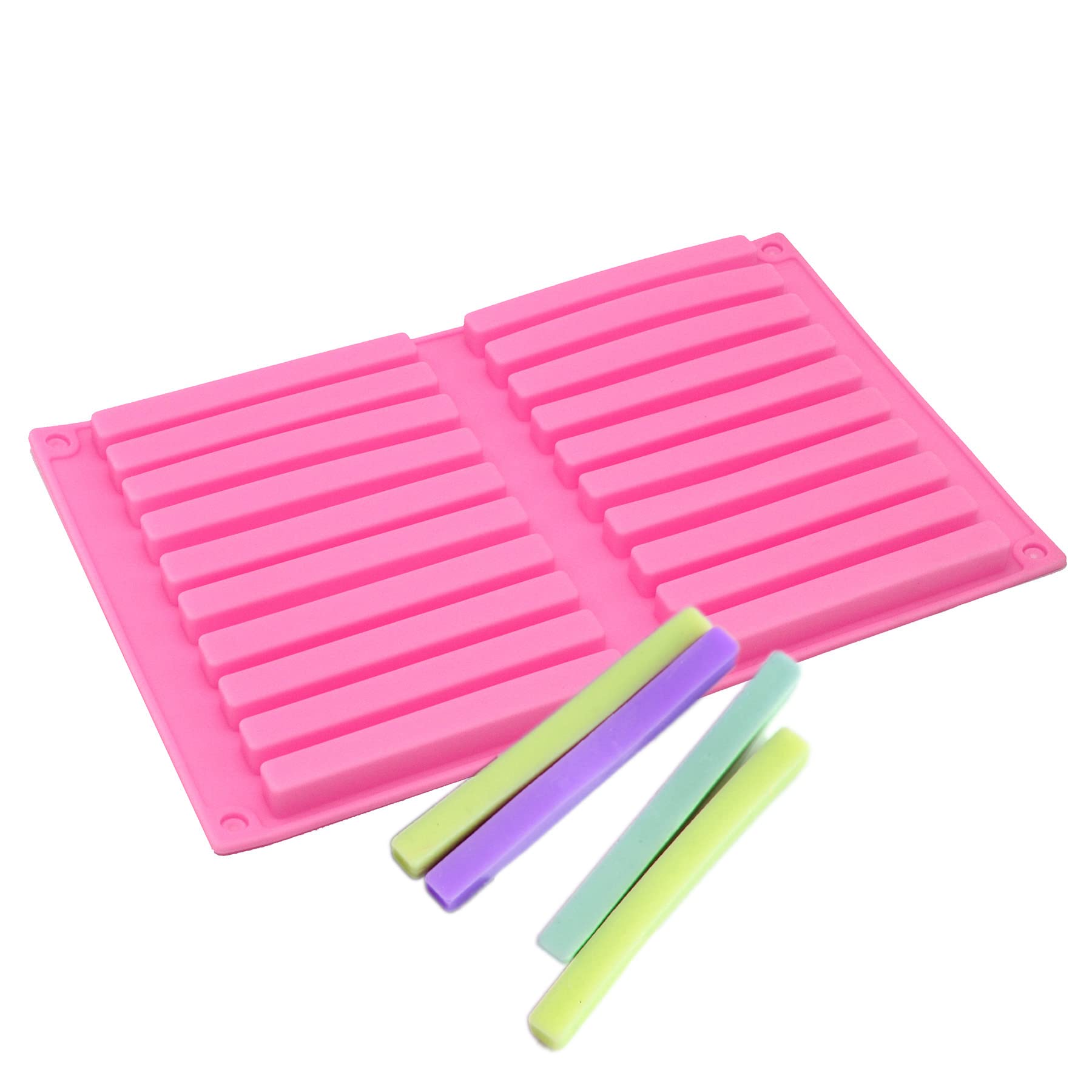 X-Haibei 20 Bars 10Cm Length Strips Biscuit Chocolate Sticks Cookies Baking Jelly Silicone Mold