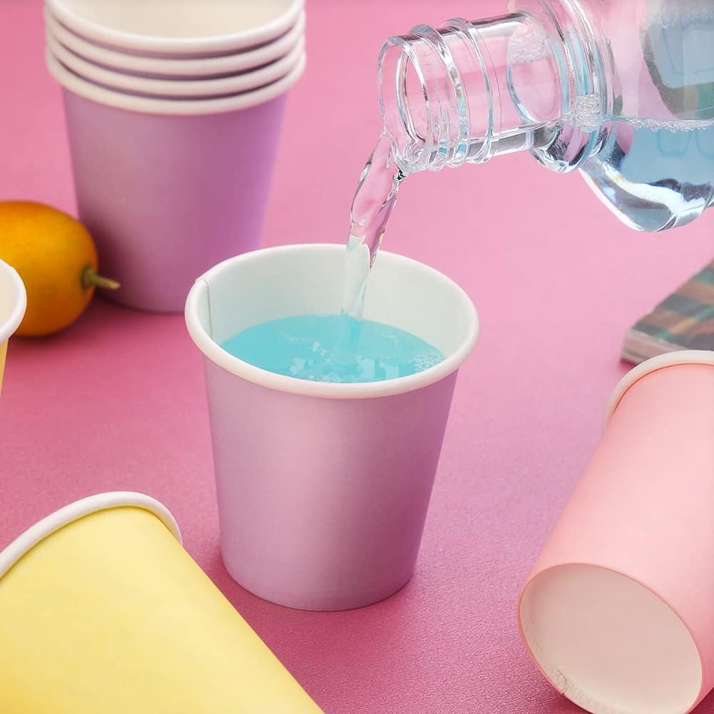 Huaiid 3oz Paper Cups Mouthwash Cups Bathroom Paper Cups Espresso Paper Cups Small Paper Cups for Snack Bathroom Espresso Perfect for Home Condos Rvs Campers(Colorful)  60 Count (Pack of 1)