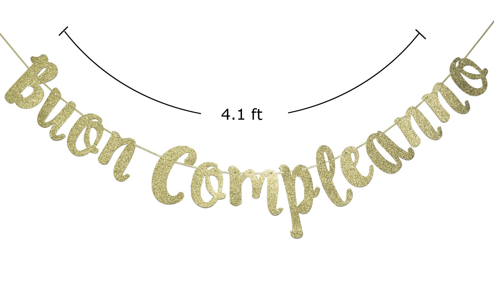 Buon Compleanno Banner, Italian Happy Birthday Sign Garland Party Decorations Anniversary Decor Photo Booth Props Gold