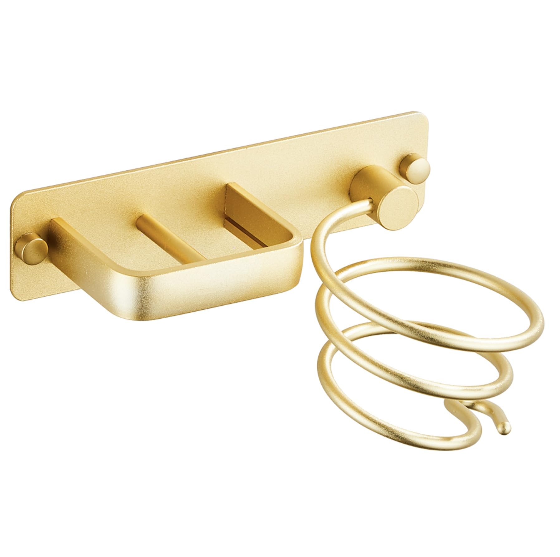 Yuet Hair Dryer Holder Hairdryer Straightener Station Wall Mounted Spiral Shelf Bracket Stand Hanger Organizer Blow Storage With