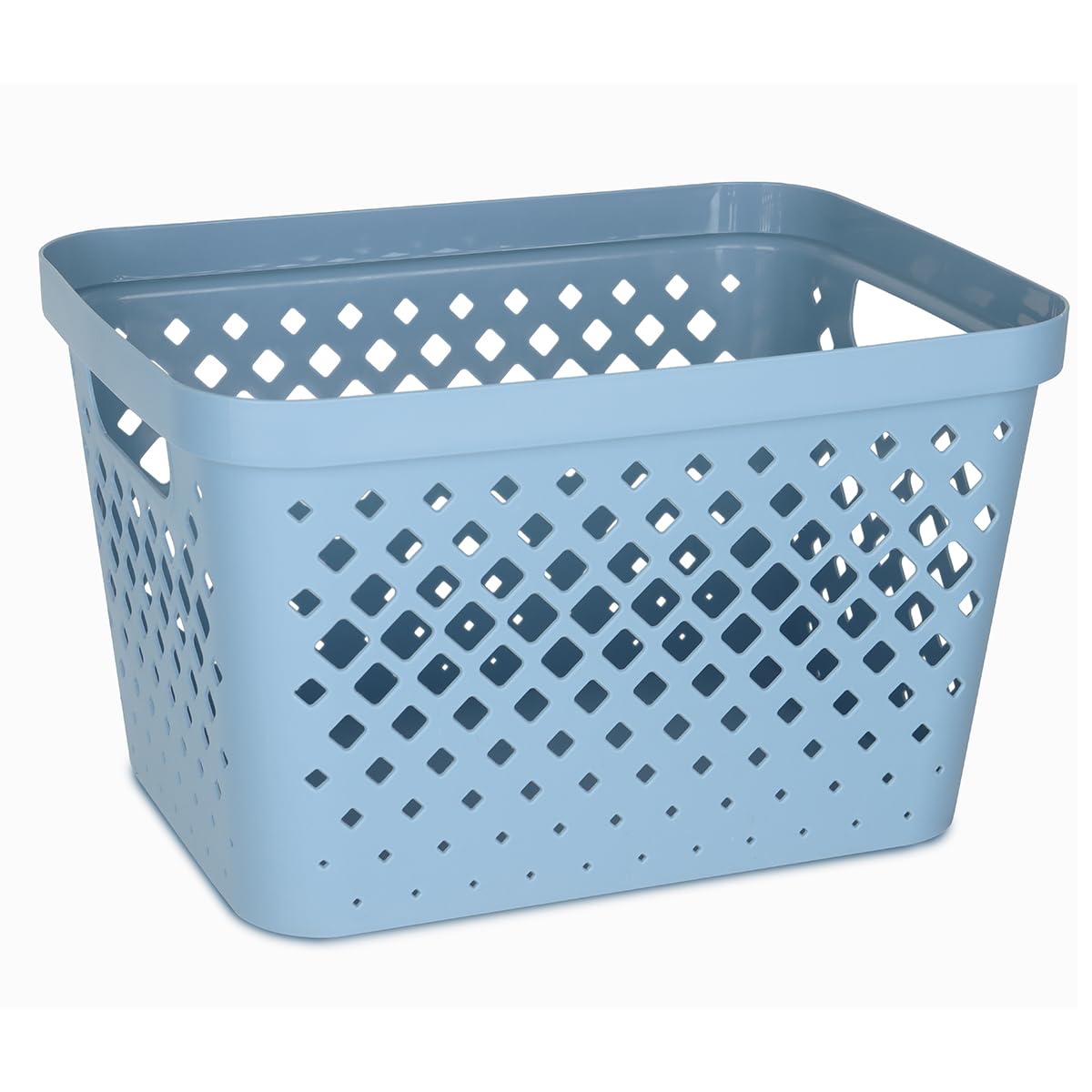 Glad Plastic Storage Basket Set, Value Pack Of 6 | Open Storage Bins For Shelves, Bathroom, Pantry, Closet | Nesting Organizer B