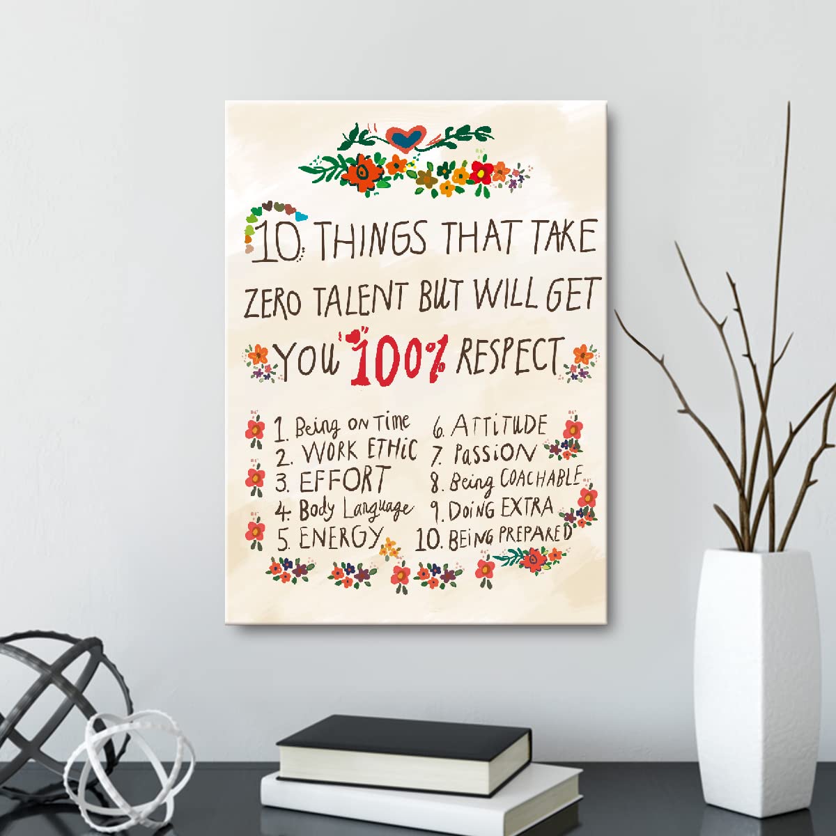 Zero Talent Wall Art,10 Things That Take Zero Talent Framed Canvas Prints Wall Decor For Teens Girls Bedroom Nursery,Inspiration