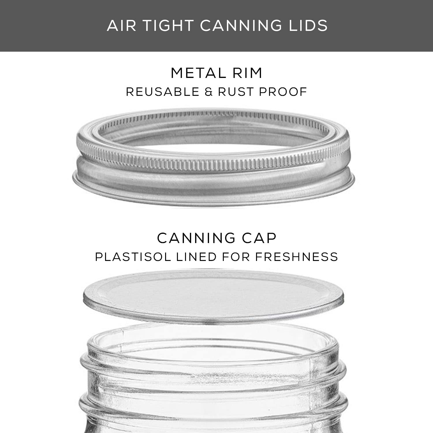 16 Oz Mason Jars With Lids, Labels And Measures 6-Pack Wide Mouth Mason Jars, Glass Jar With Lid And Band Airtight Canning Jars,