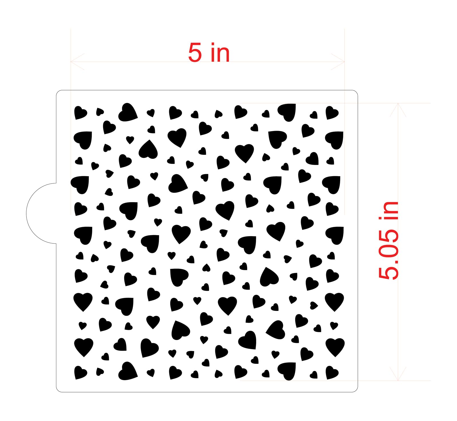Heart Miniprint Cookie And Craft Stencil By Designer Stencils