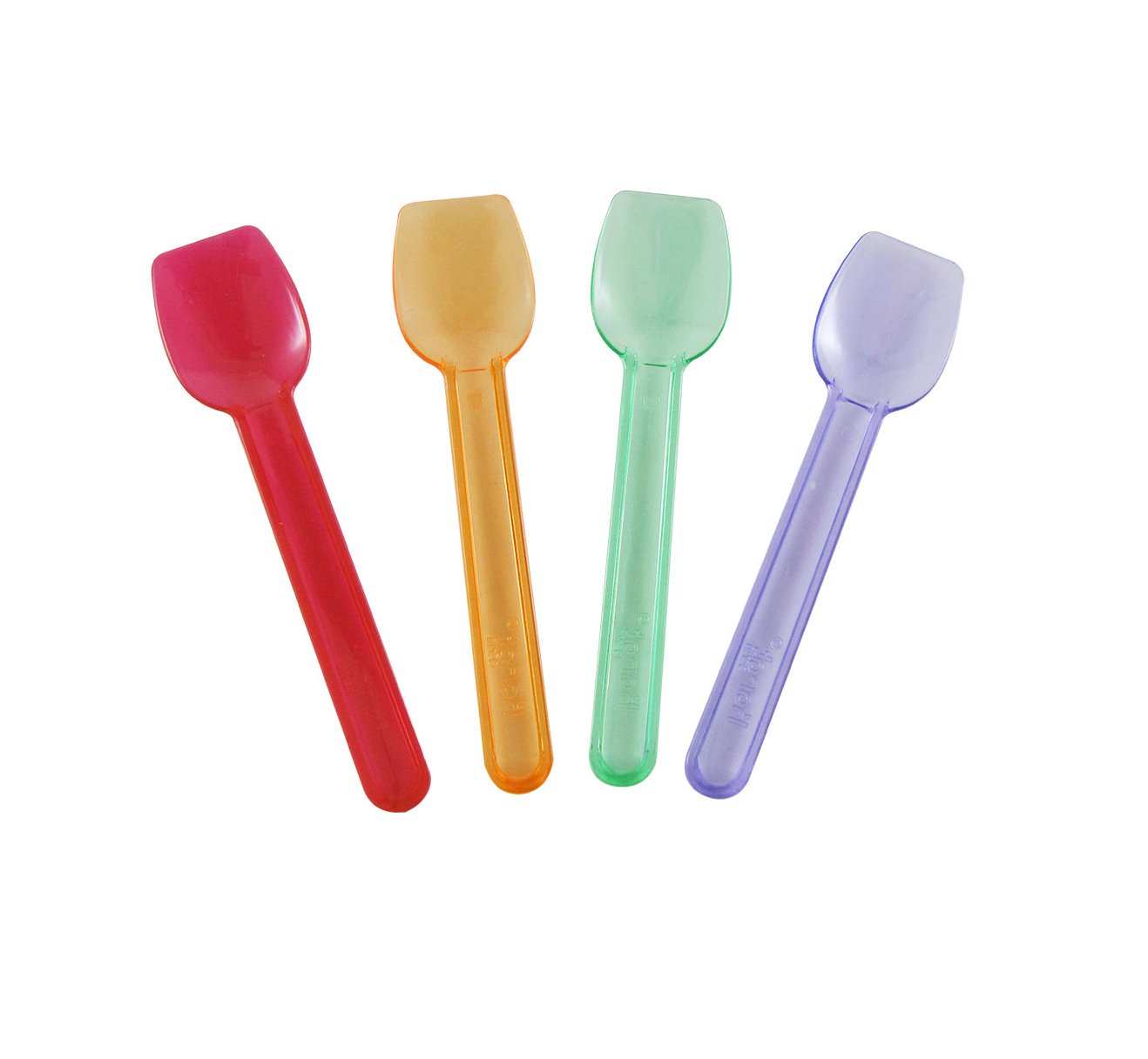 Karat U2400 (Rainbow) 3.7'' Ps Disposable Gelato Spoon, Rainbow (Pack Of 2000)