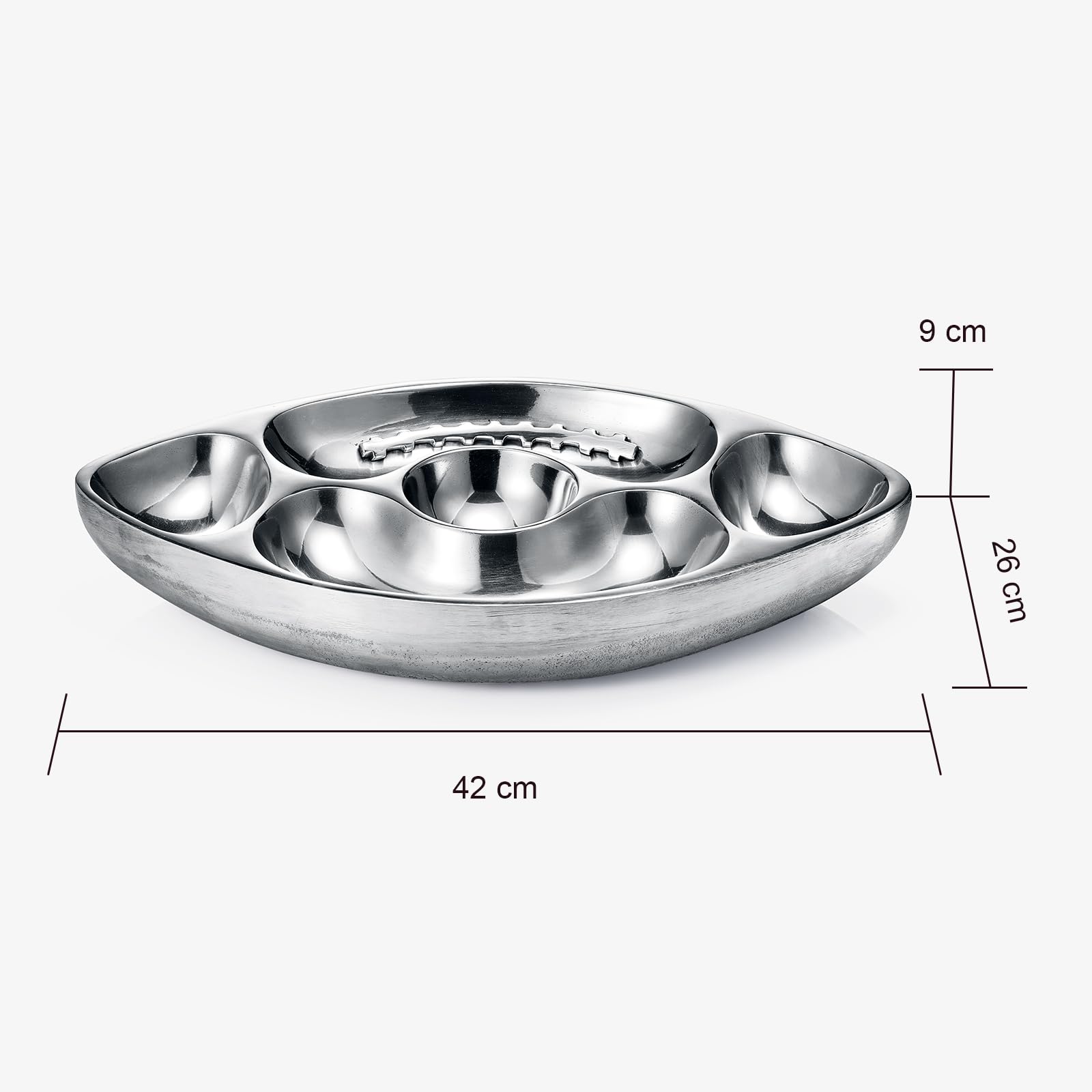 Football Tailgate Superbowl Serving Bowl Silver Brass Snack