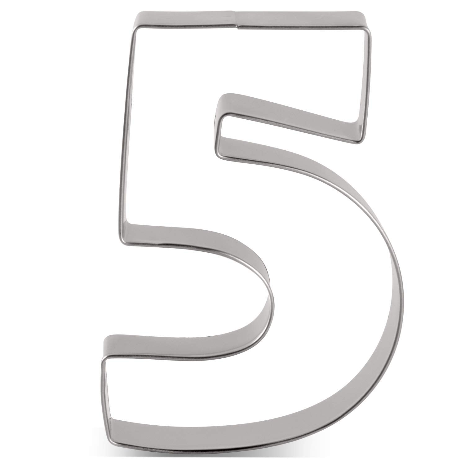 Liliao Number 5 Cookie Fondant Biscuit Cutter For Birthday/Anniversary/Special Day - 2.6 X 3.6 Inches - Stainless Steel