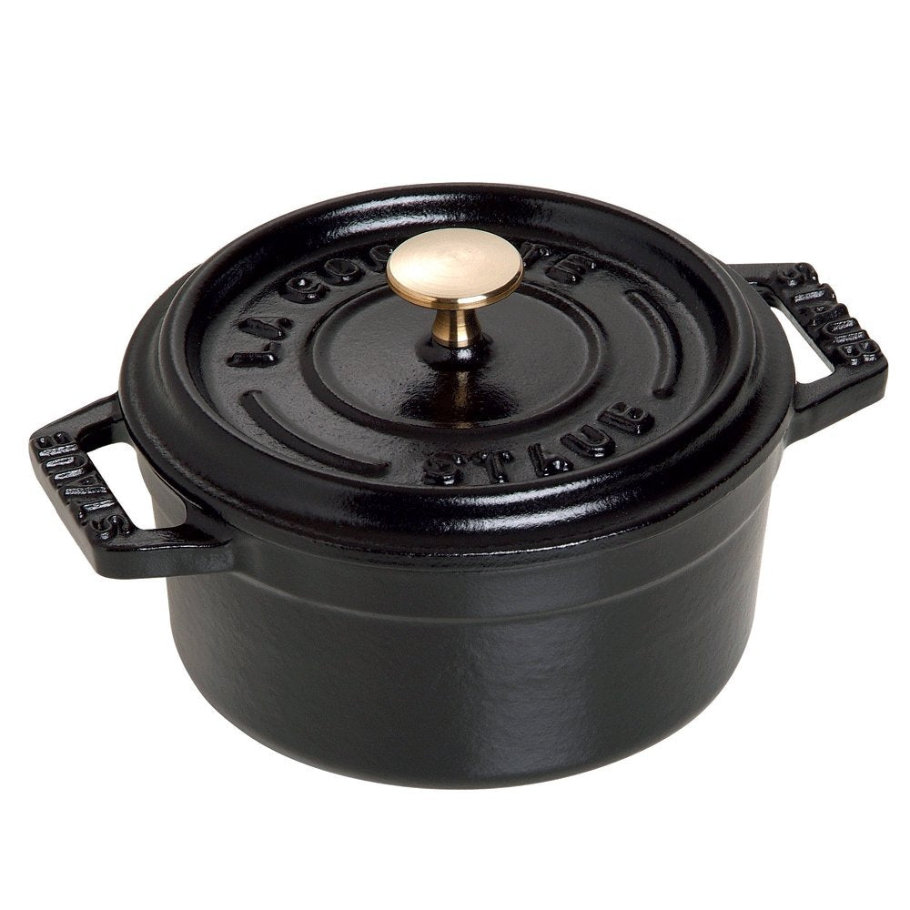 Staub Cast Iron 0.25-Qt Mini Round Cocotte - Matte Black, Made In France