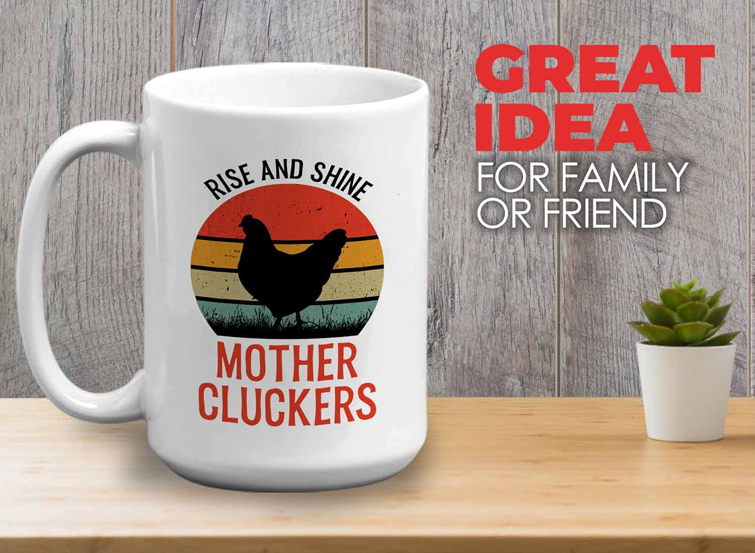 Farmer Coffee Mug 15oz Black - Rise And Shine Mother Clucker - Funny Farming Farmhouse Chicken Cluck Hens Hatcher Chicks Egg Cow