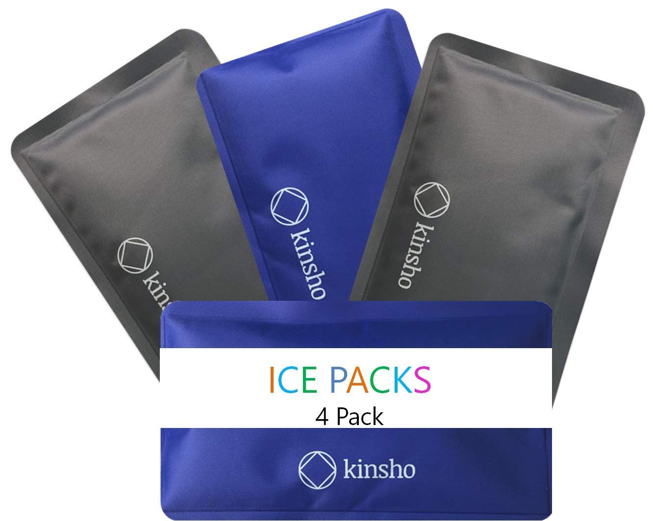 Ice Packs For Lunch Box Bag And Bento Boxes, 4 Pack Set, Reusable And Refreezable Soft Slim Pouches For Kids Boys Adults, Travel