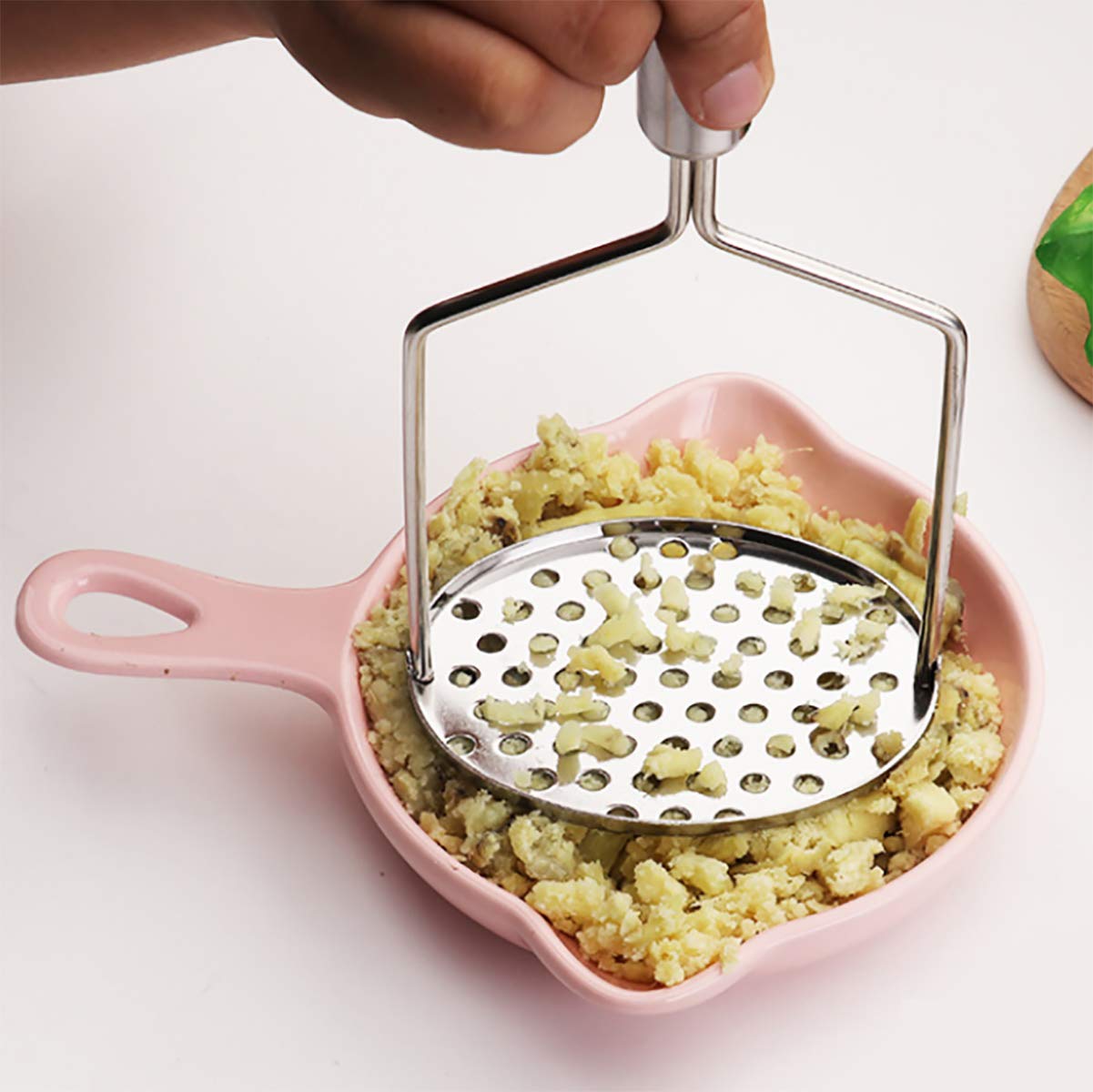 Potato Masher, Potatoes Masher Stainless Steel, Masher Kitchen Tool, Hand Masher For Bean, Vegetable, Fruits, Baby Food, Smooth