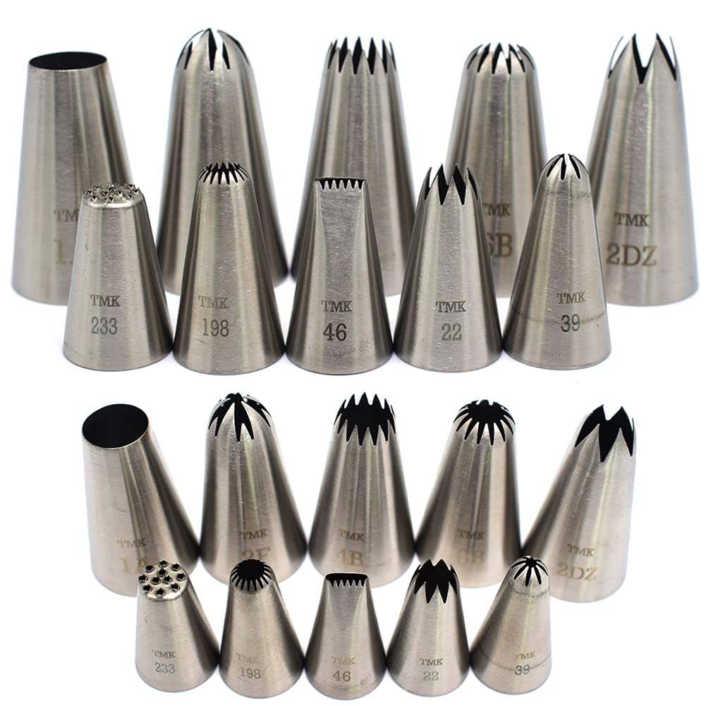 10 Pcs Stainless Steel Seamless Icing Nozzles Large Nozzle Nozzle Cake Decorating Tools
