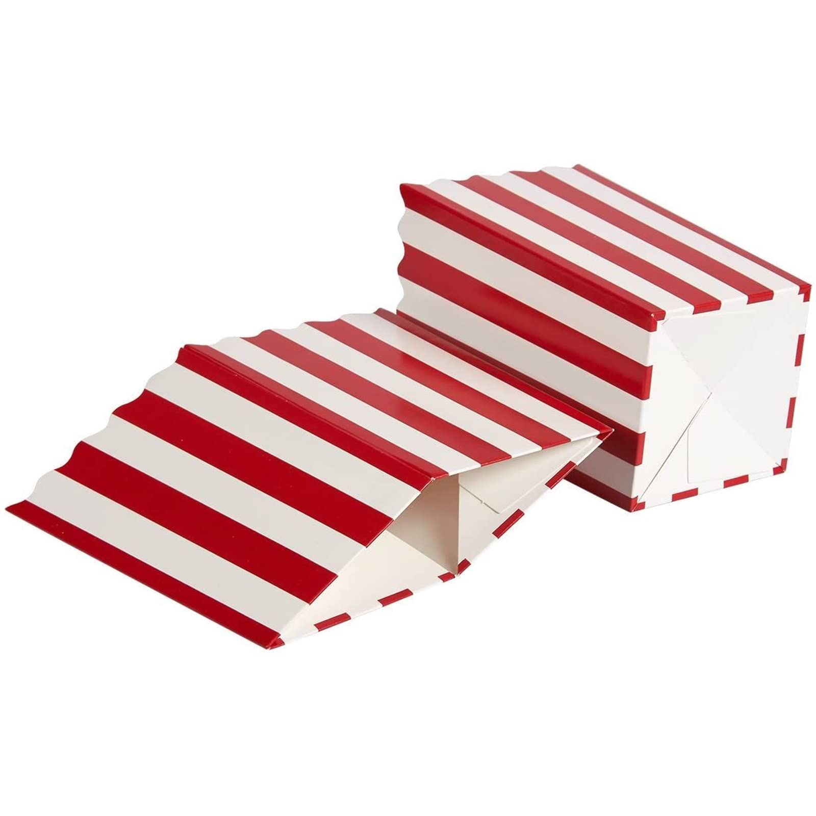 Juvale 100 Pack Red and White Mini Popcorn Boxes for Party, Bulk Paper Popcorn Containers for Movie Night Decorations (3 x 4 In)