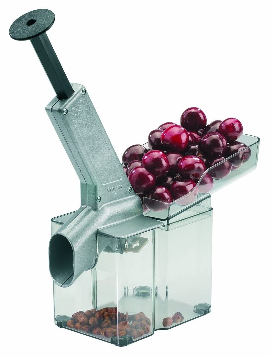 Westmark Kirschomat Cherry Pitter - High Capacity Cherry Stoner, 33 lbs/Hour, Stainless Steel Plunger, Large Pit Container, Manu