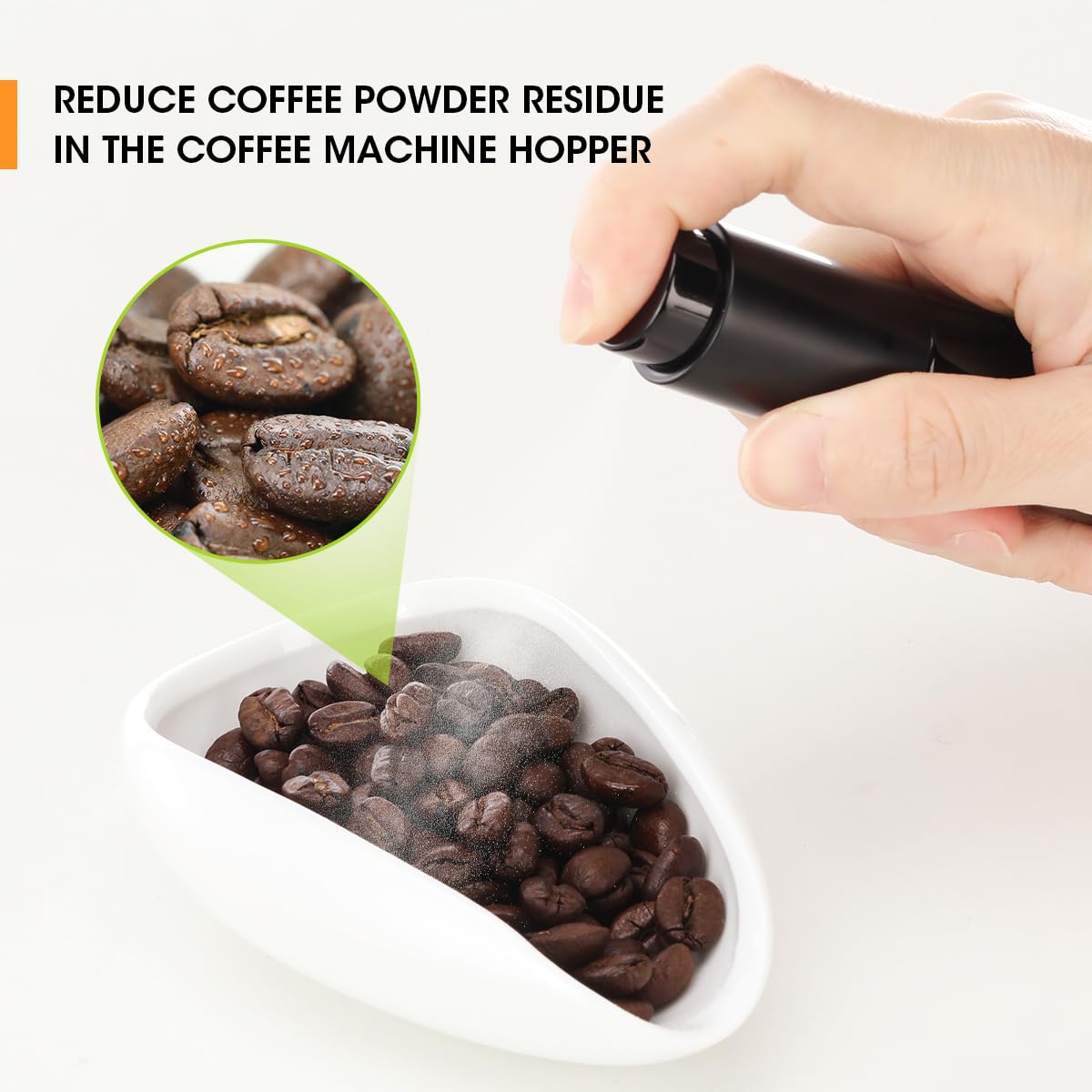 Aieve Coffee Bean Dosing Cup And Spray Bottle Set, Espresso Accessories Coffee Accessories For Coffee Bar (White)