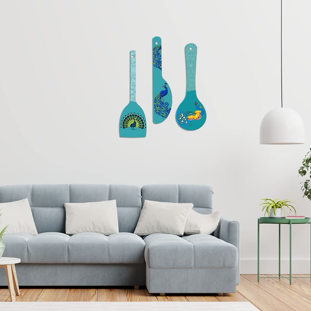 Artvibes Beautiful Peacock Wooden Wall Hanger for Home | Office | Living Room | Gift | Modern Decoration Items | Kitchen Wall De