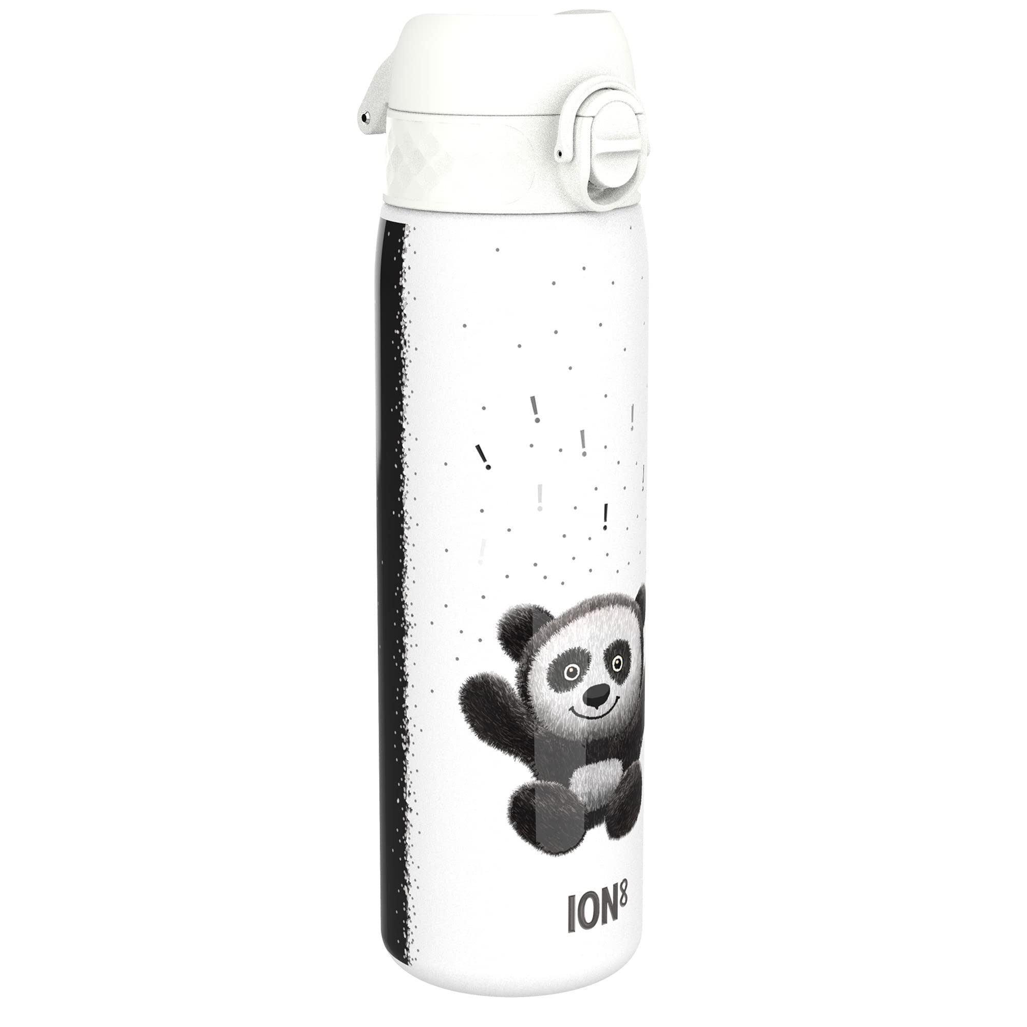 Ion8 Steel Water Bottle, 600 ml/20 oz, Leak Proof, Easy to Open, Secure Lock, Dishwasher Safe, Flip Cover, Fits Cup Holders, Car