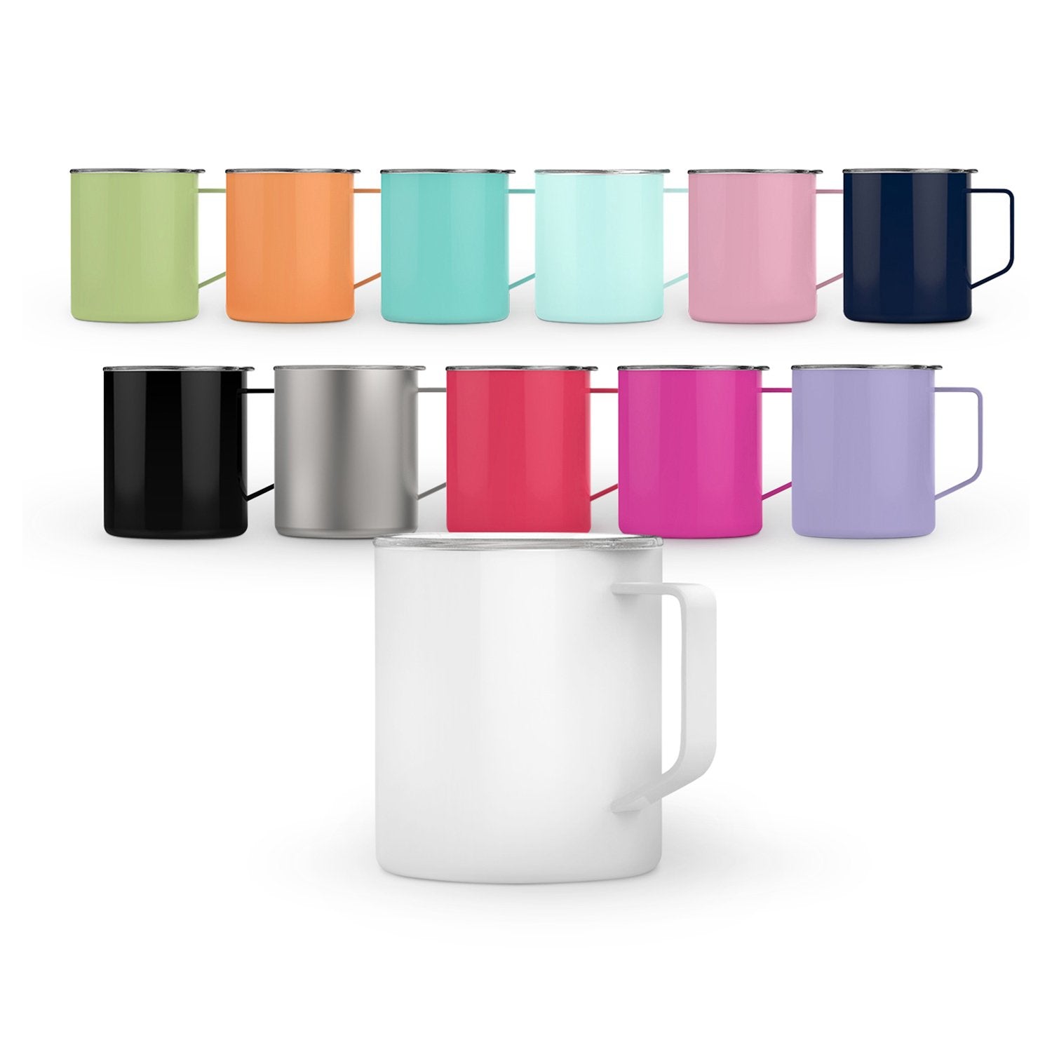 Maars Townie Insulated Coffee Mug, 14 Oz | Double Wall Vacuum Sealed Camp Cup - Peach