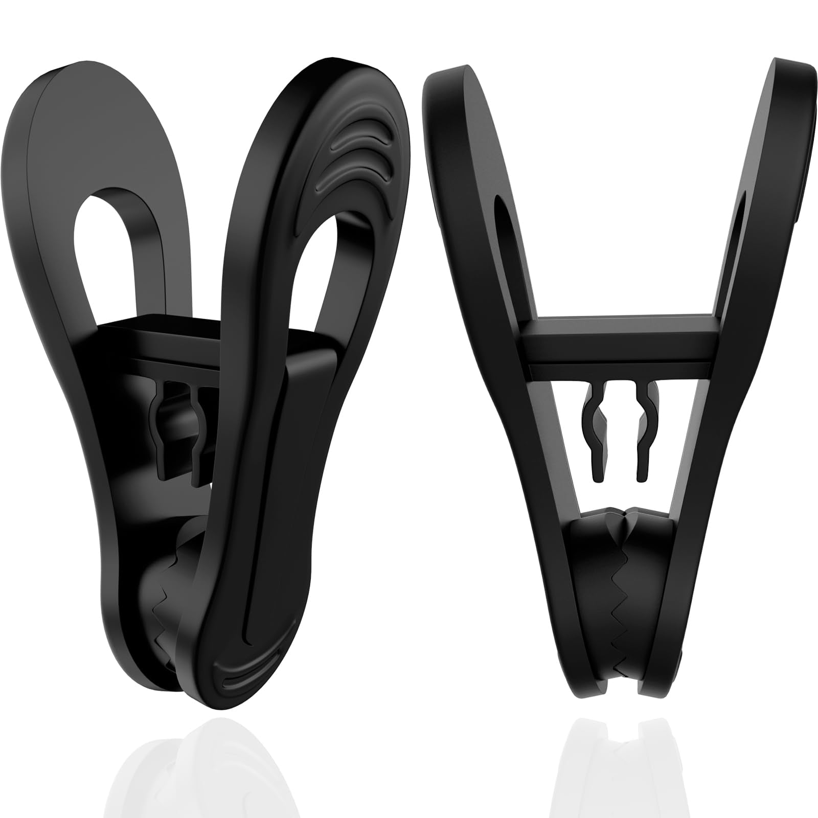 Tofiigrem Black Hanger Clips 60 Pack, Multi-Purpose Plastic Hangers Clips Perfect For Plastic Clothes Hangers, Finger Clips For