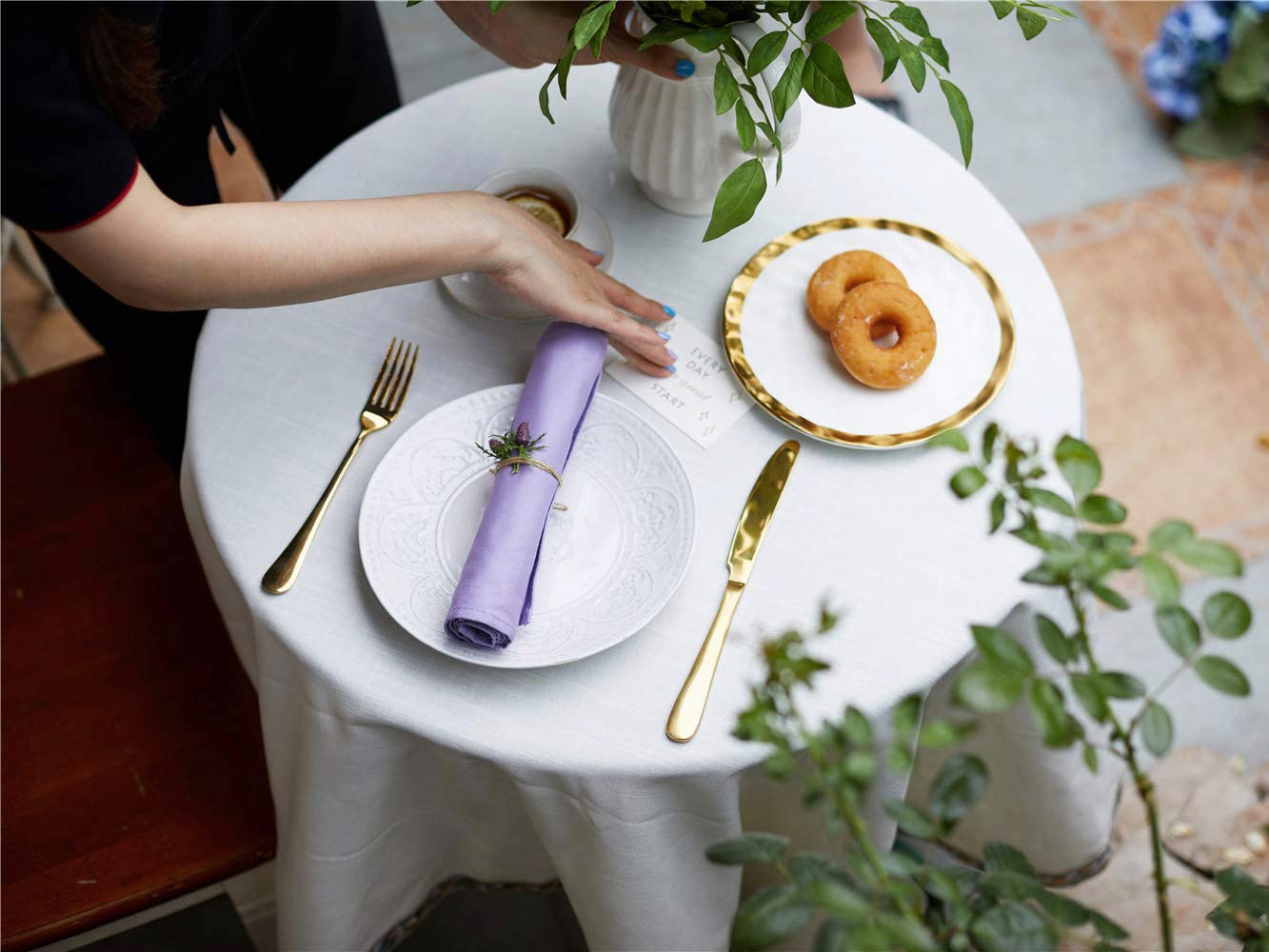 Lavender Purple Cloth Napkins 100% Cotton Set Of 12, Purple Kitchen Napkins For Dinner, Soft Comfortable And Reusable 18''X18''