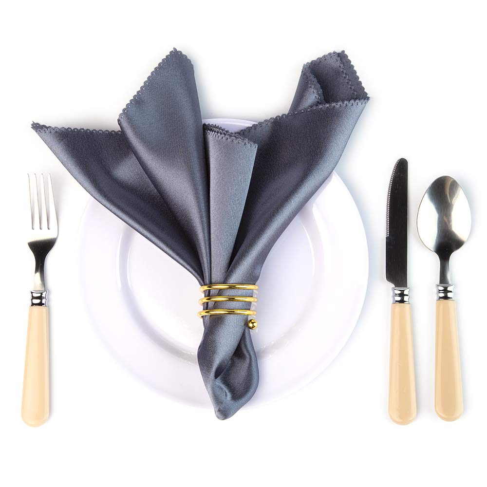 Jofefe Gold Napkin Rings Set Of 6, Napkin Rings Set Metal Napkin Holders Buckle For Cloth Napkins For Wedding, St. Patrick'S Day