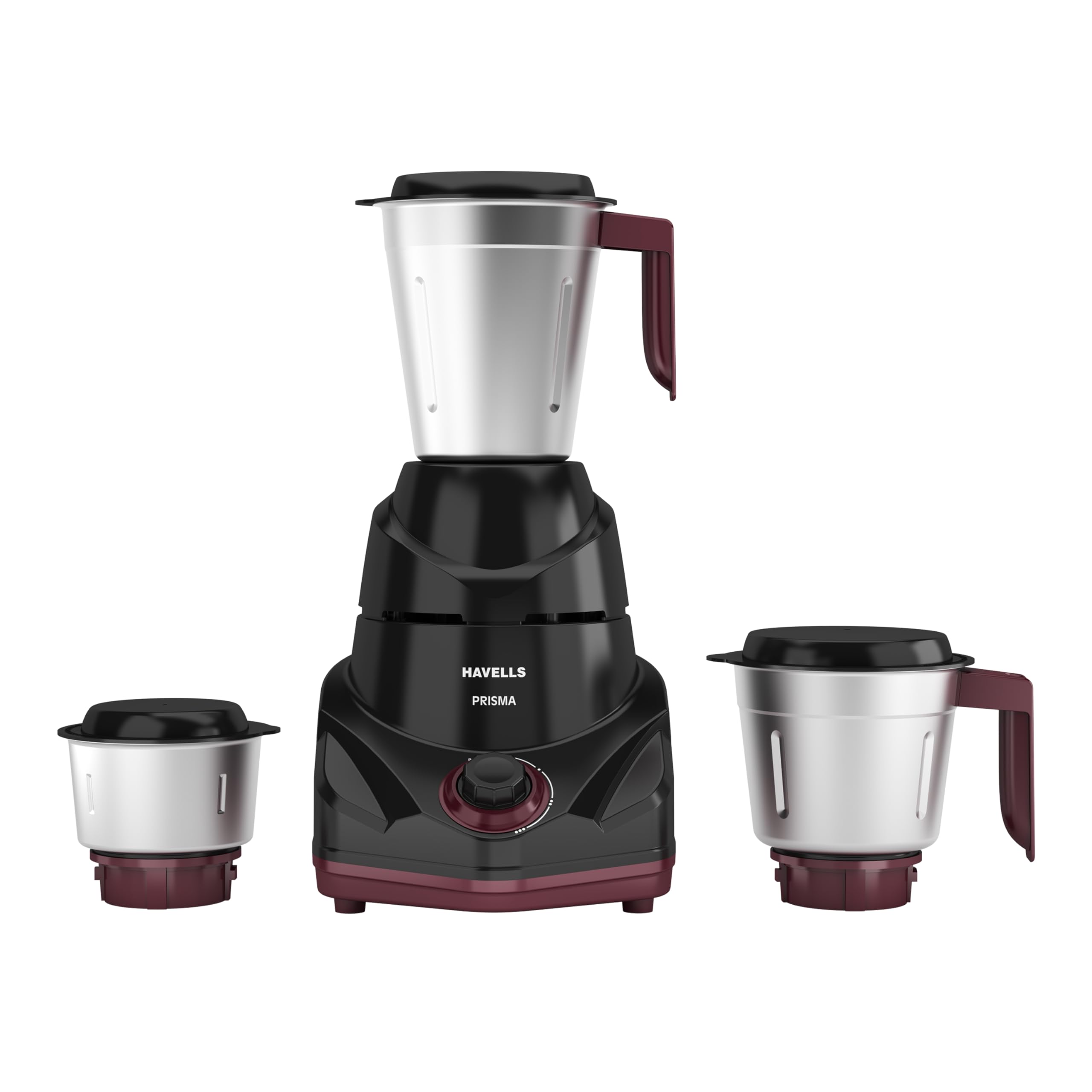 Havells Prisma 750 W 3 Jar Mixer Grinder| 3 Speed With Pulse Function| Air Vent Technology| Stainless Steel Blades| Wider Mouth 