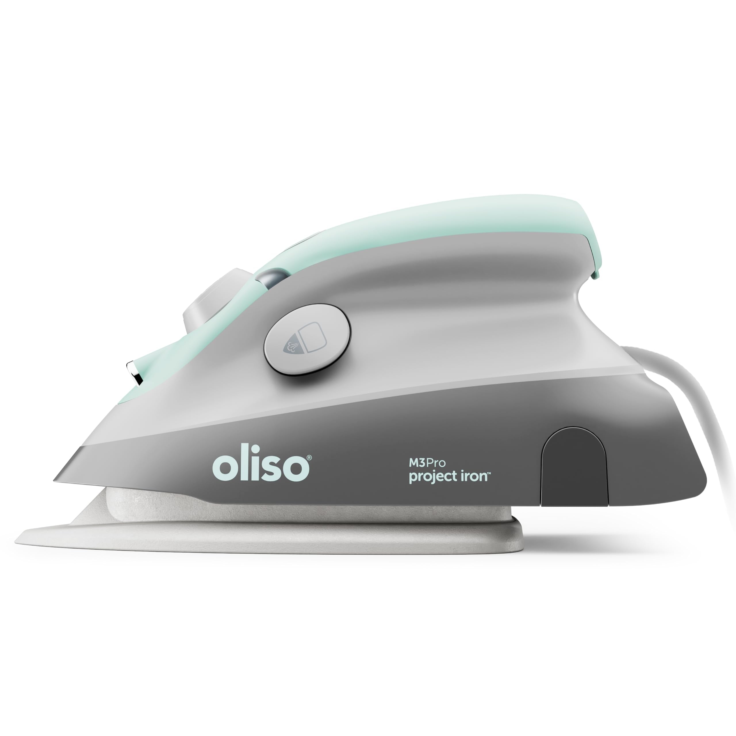 oliso M3Pro Project Steam Iron with Solemate - 1000W Ceramic Soleplate Iron and LED Light for Sewing, Quilting, Crafting, and Tr