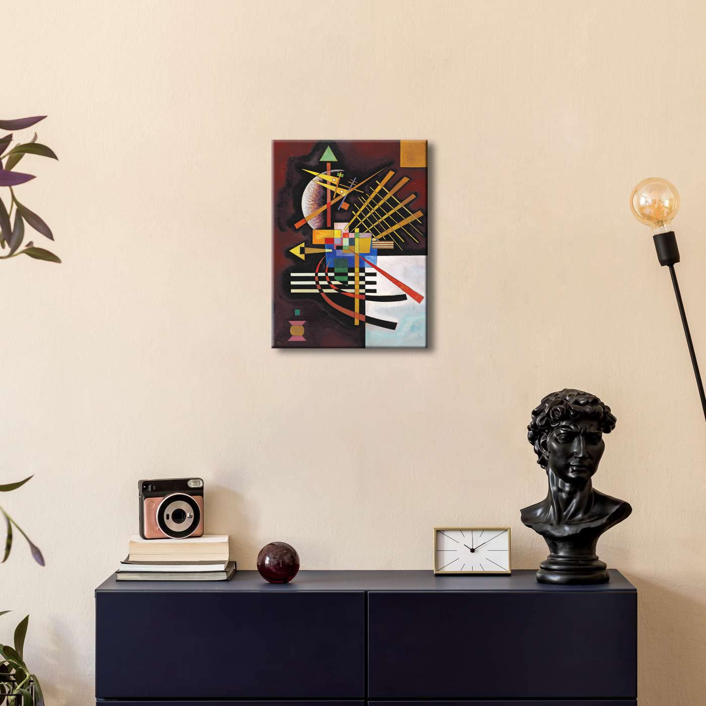 Wieco Art Canvas Prints Above And Left,1925 By Wassily Kandinsky Classic Art Reproductions Canvas Wall Art For Home Decoration