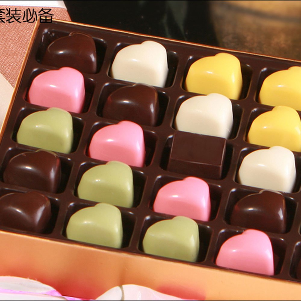 Grainrain Polycarbonate Chocolate Mold Polycarbonate Chocolate Bar Mould Heart Valentine Day Gift (19268)