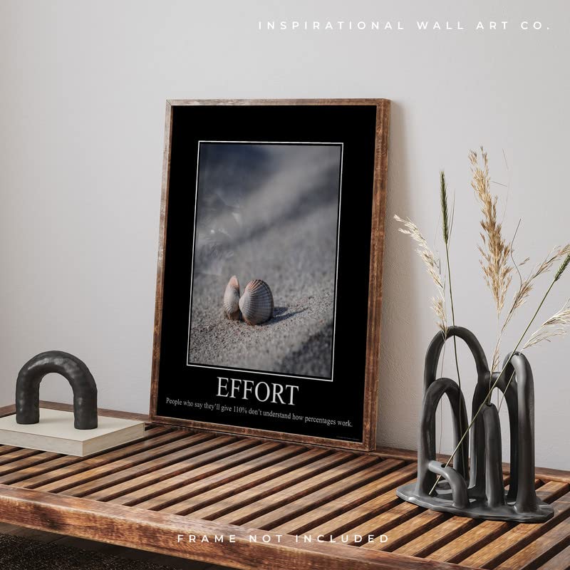 Inspirational Wall Art Co. Effort Demotivational Poster, 11x14 Inches, Unframed, Paper, Snarky Ironic Office Wall Decor