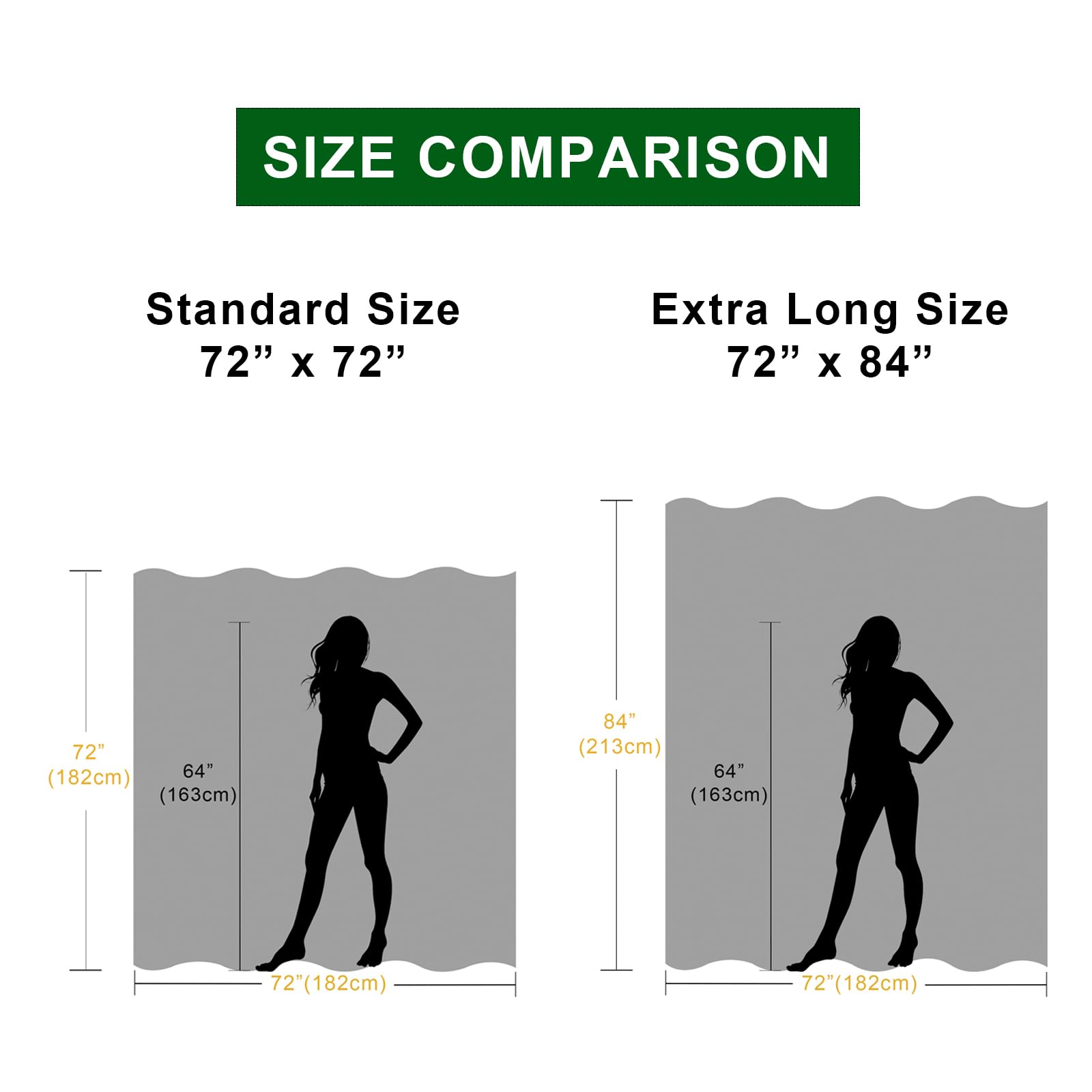 Tamgho 84 Inch Shower Curtain, Luxury Crushed Velvet Shower Curtain, Extra Long Dark Green Shower Curtain Set With Gold Decro Ho