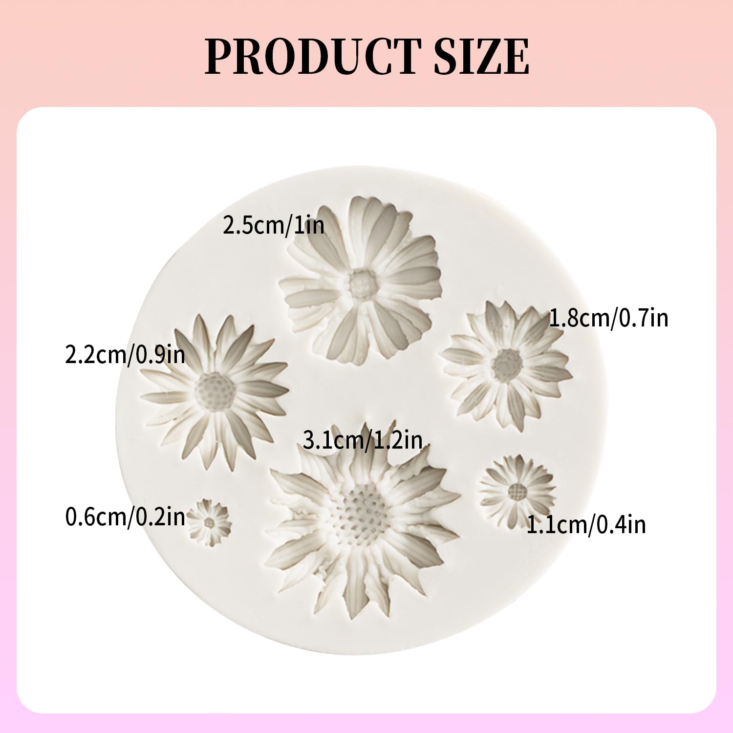 Sunflower Silicone Cookie Buiscuit Baking Molds Decorating Craft Mold