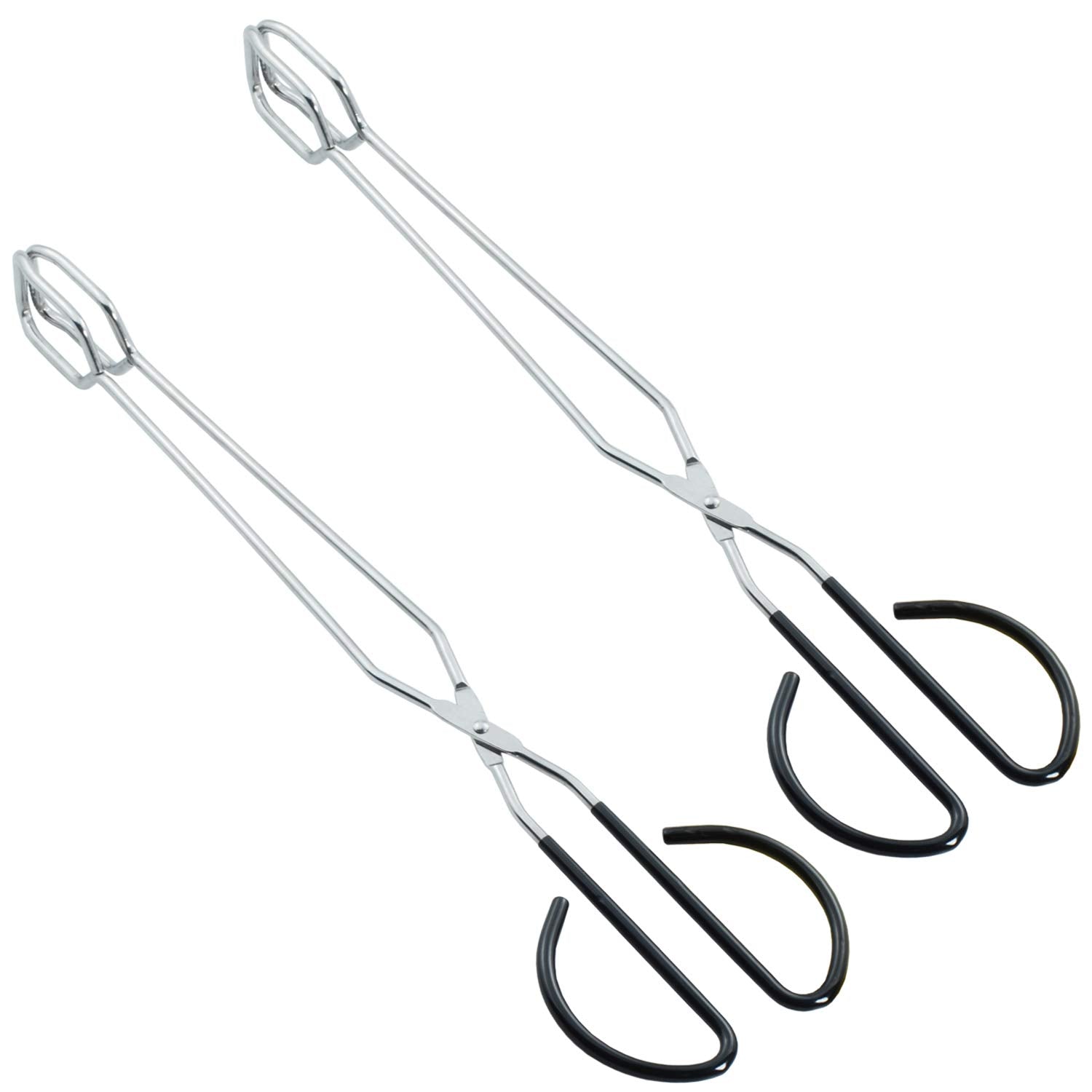Hinmay Stainless Steel Scissor Tongs 16-Inch Extra Long Grilling Tongs, Set Of 2