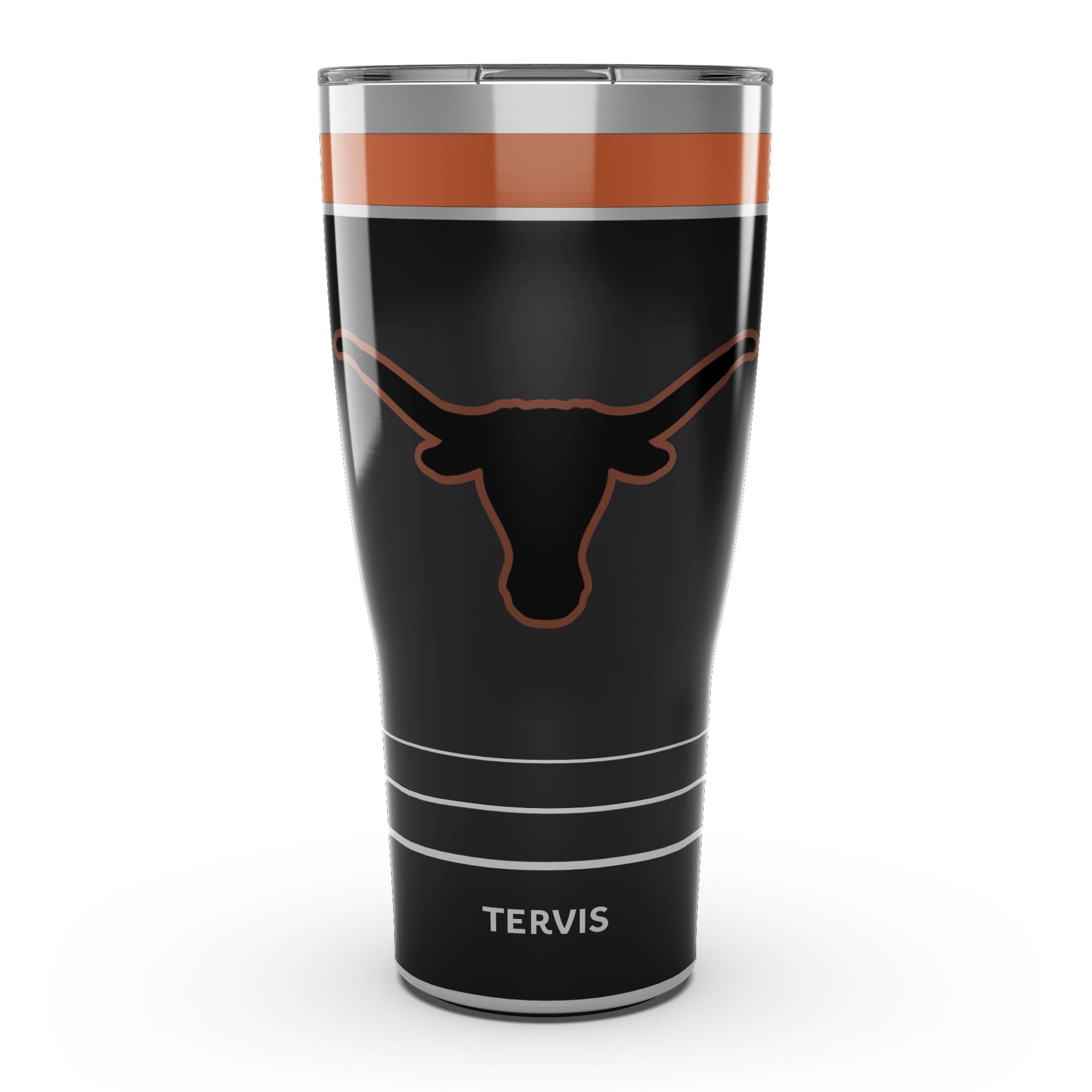 Tervis Traveler Texas Longhorns - Night Game Triple Insulated Tumbler Travel Cup Keeps Drinks Cold & Hot, 30oz, Stainless Steel