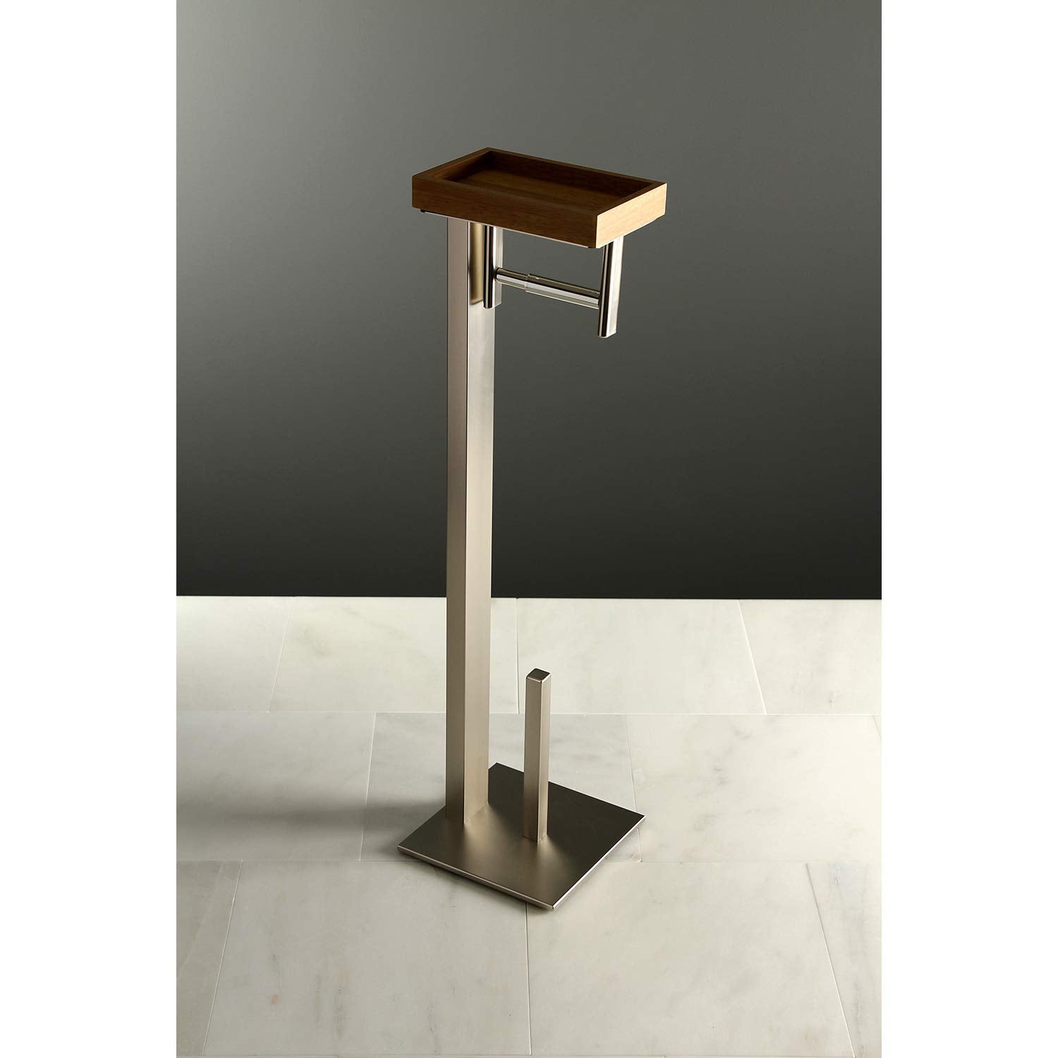 Kingston Brass Scc8508 Edenscape Toilet Paper Holder, Brushed Nickel 7.88 X 7.88 X 29.13