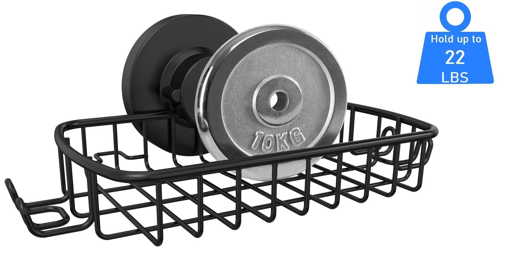 Soap Dish For Shower Suction Cup Powerful Vacuum System Rustproof 304 Stainless Steel Basket Sponges Holder With Razor Hooks For