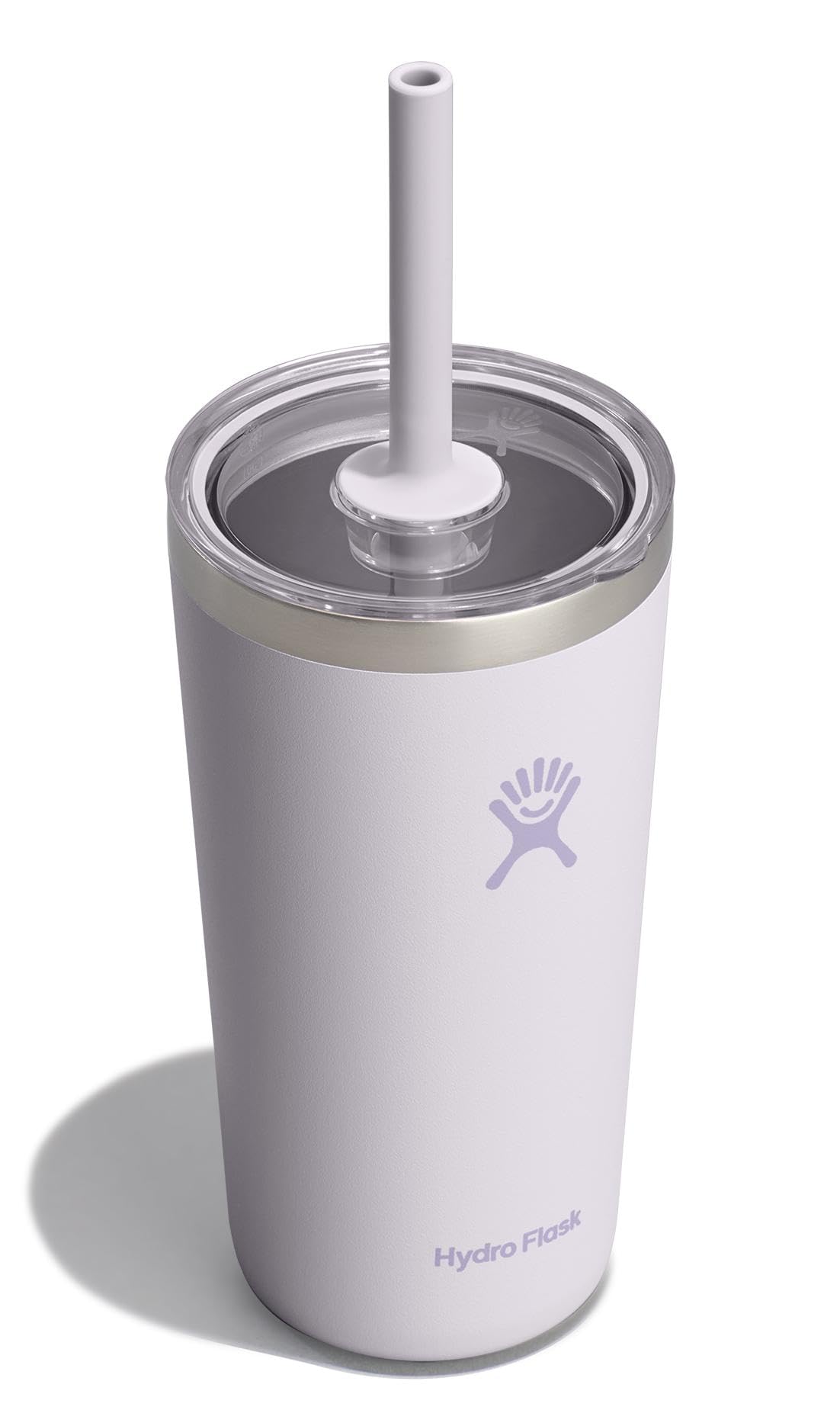 Hydro Flask All Around Tumbler Clear Straw Lid, Insulated Travel Mug, Insulated Coffee Cup 20 Oz Cloud Pink