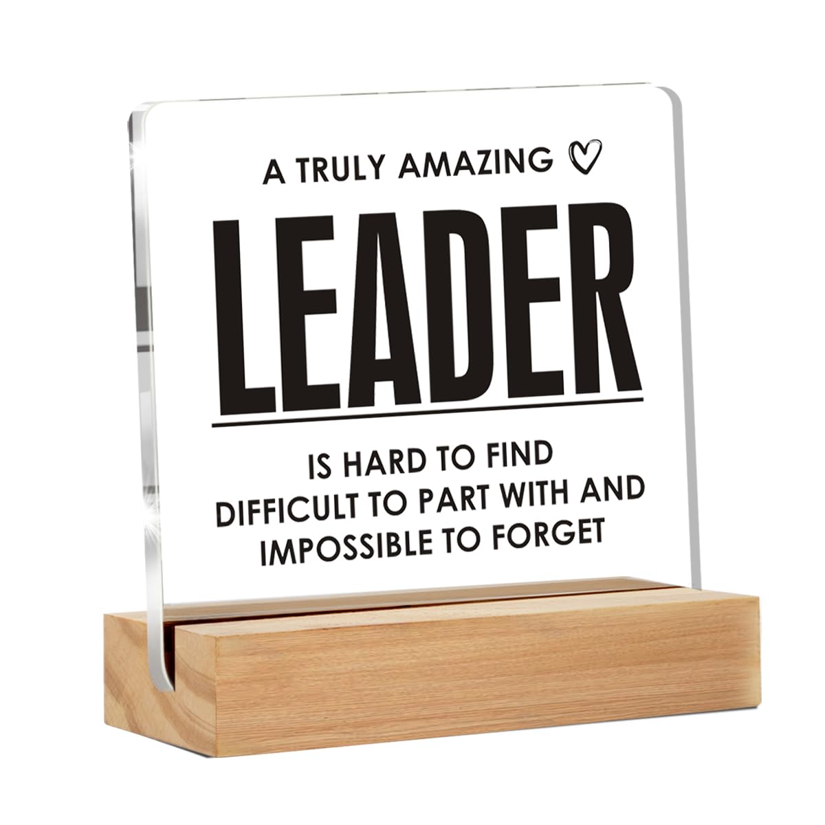 Leadership Gifts for Women Men, Appreciation Gift for Managers Leader Boss Mentor, a Sign of a Good Leader Clear Desk Acrylic Si