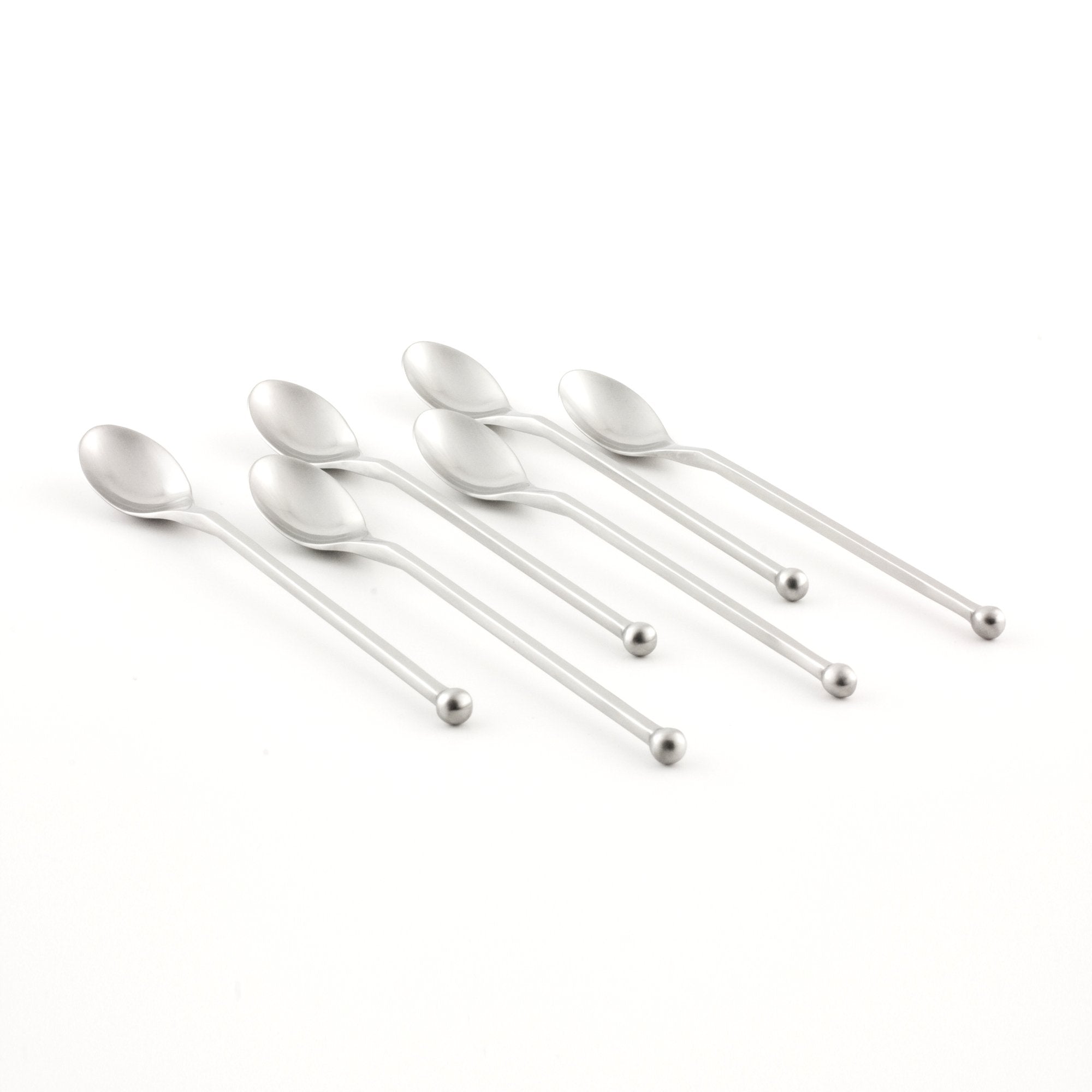 Knork Original Long Handle Iced Tea Spoon, 6 Piece Set, Matte Finish