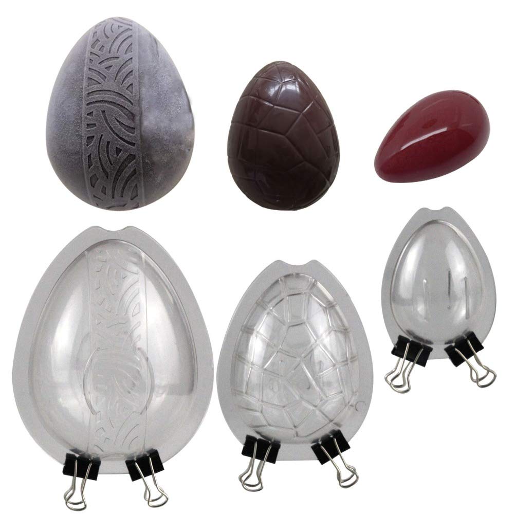 3 Style Easter Eggs Dinosaur Egg Chocolate Mold Confectionery Tools Cake Decorating Baking Candy Mould Polycarbonate Chocolate M