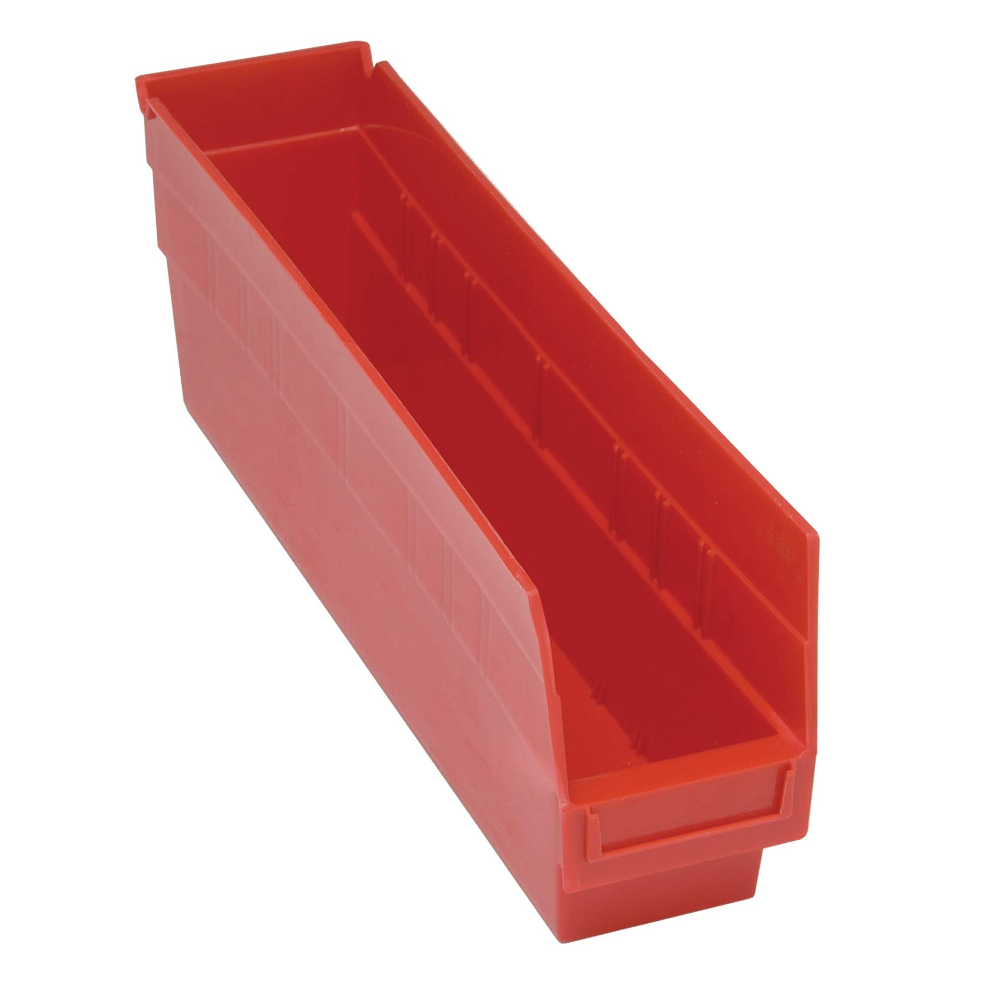 Quantum Qsb203Rd Store More Shelf Bin, 17-7/8'' Length X 4-1/8'' Width X 6'' Height, Red, Pack Of 20