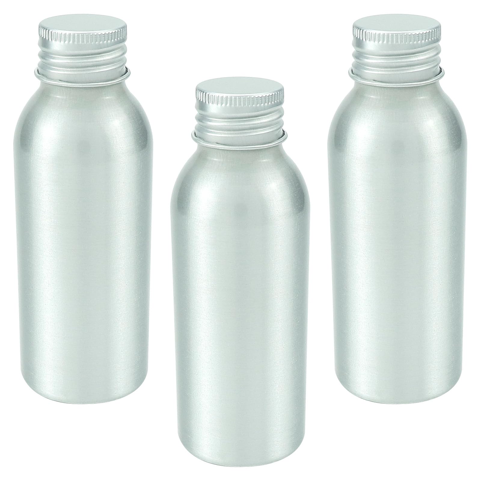 LCJAOF 3 Pack 100ml Aluminum Travel Bottles with Screw Lids