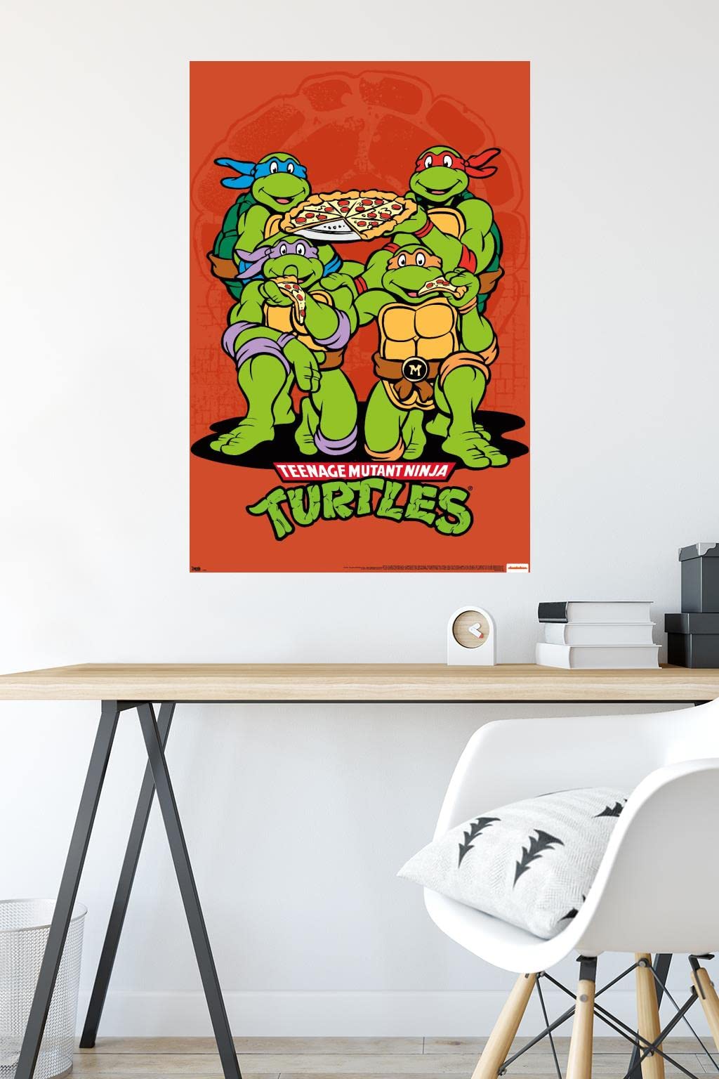 Trends International Wall Poster Teenage Mutant Ninja Turtles-Pizza, 22.375'' X 34''