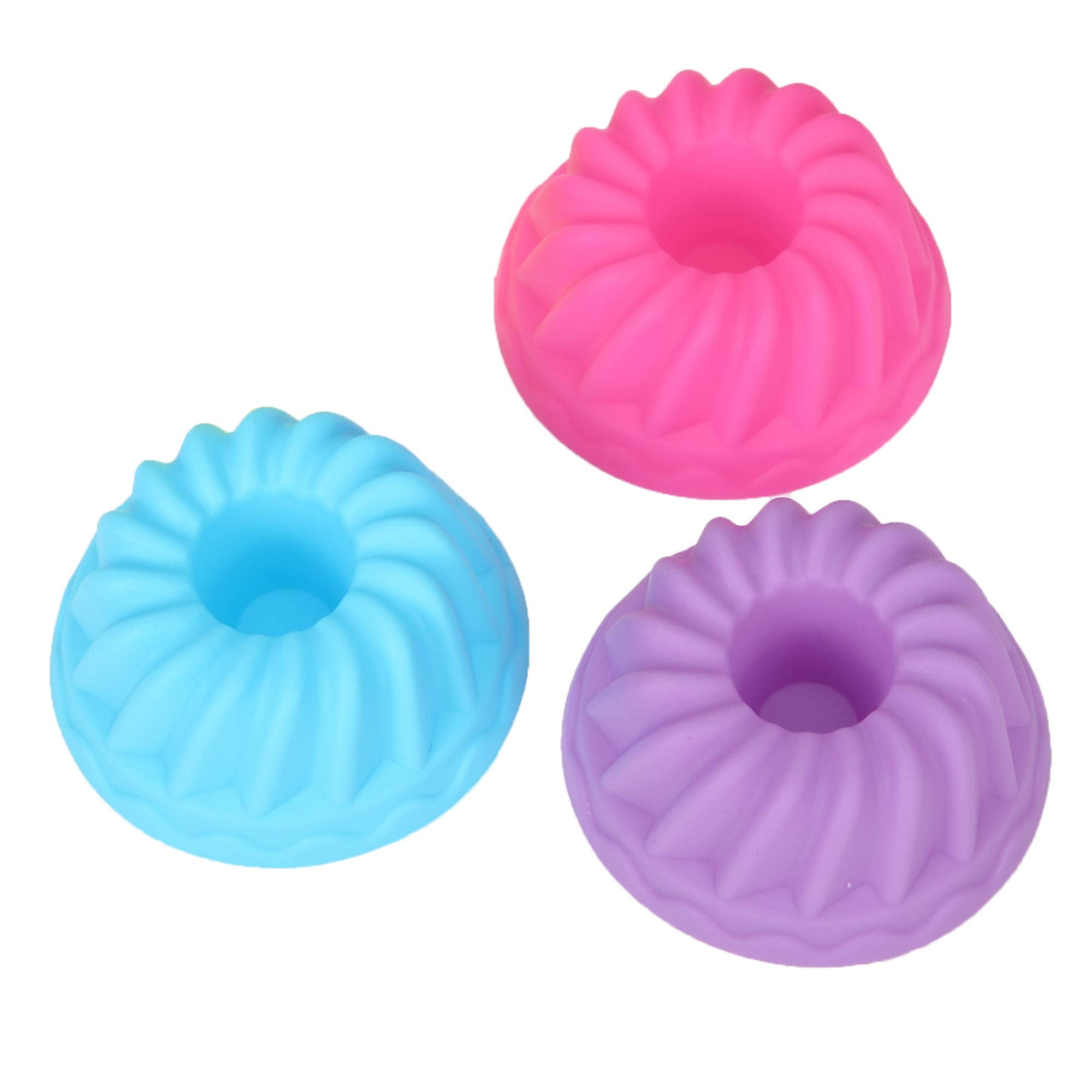 Clazkit Silicone Reusable Pumpkin Shaped Muffin Moulds (Multicolor) Set Of 8, Multicolour