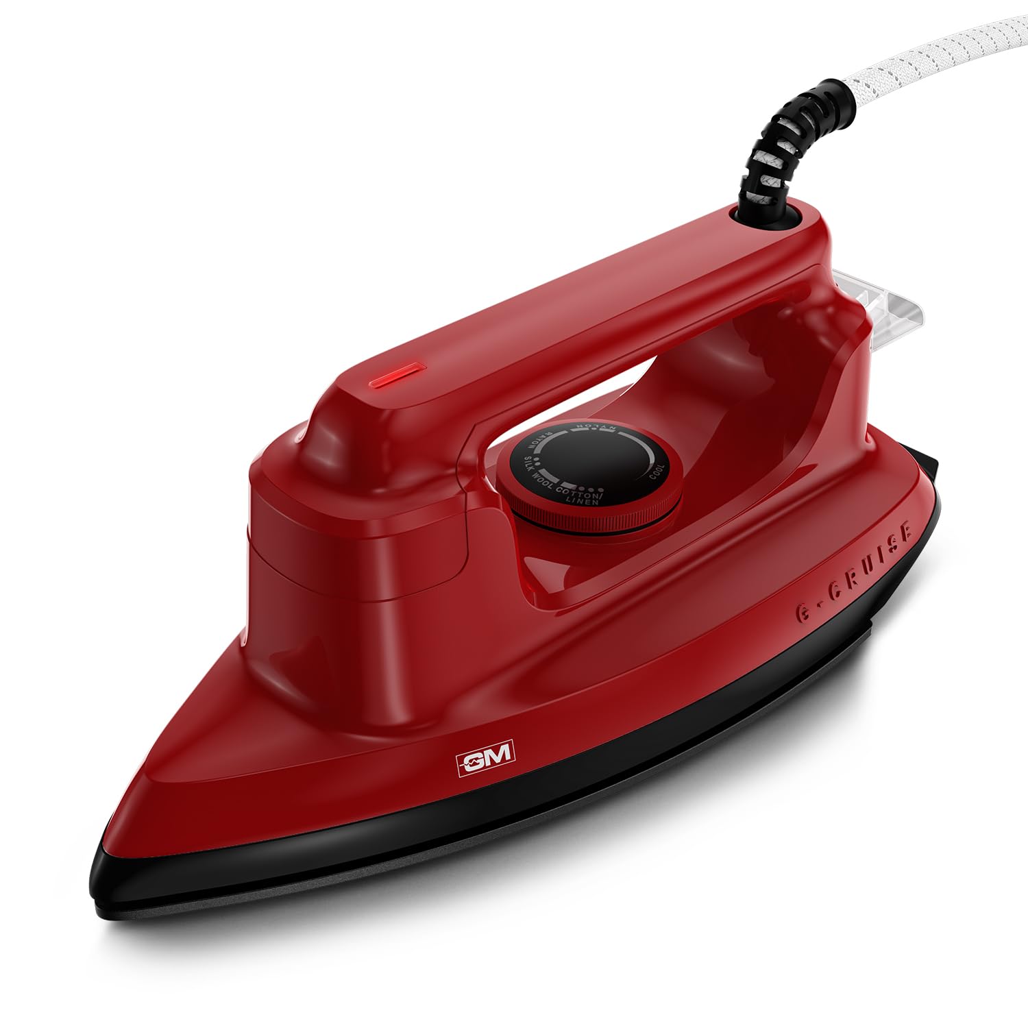 Gm G-Cruise 1000 Watt Dry Iron Press With Dual Layer German Technology Non-Stick Coating | Thermostat Control To Easily Iron All