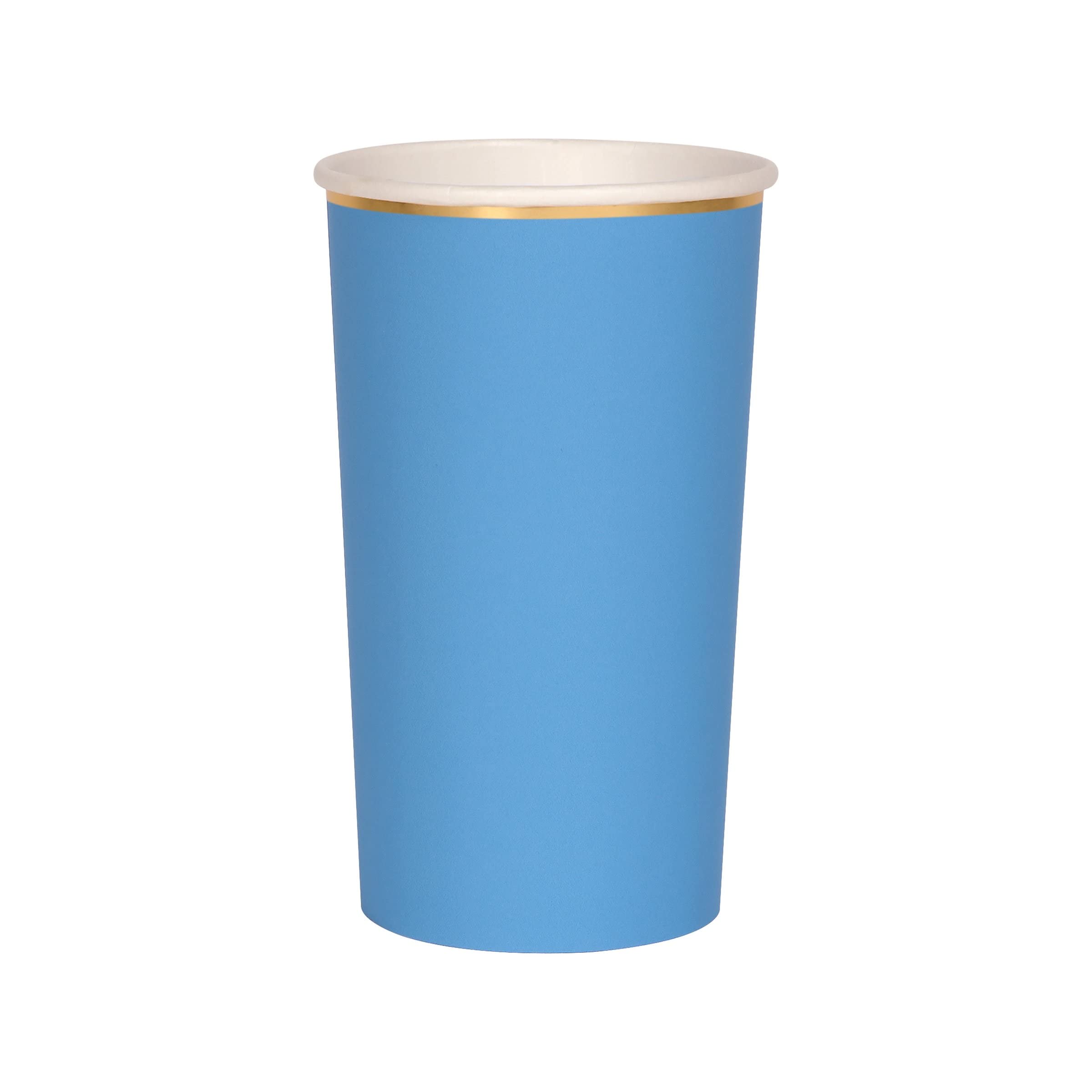 Meri Meri Bright Blue Highball Cups